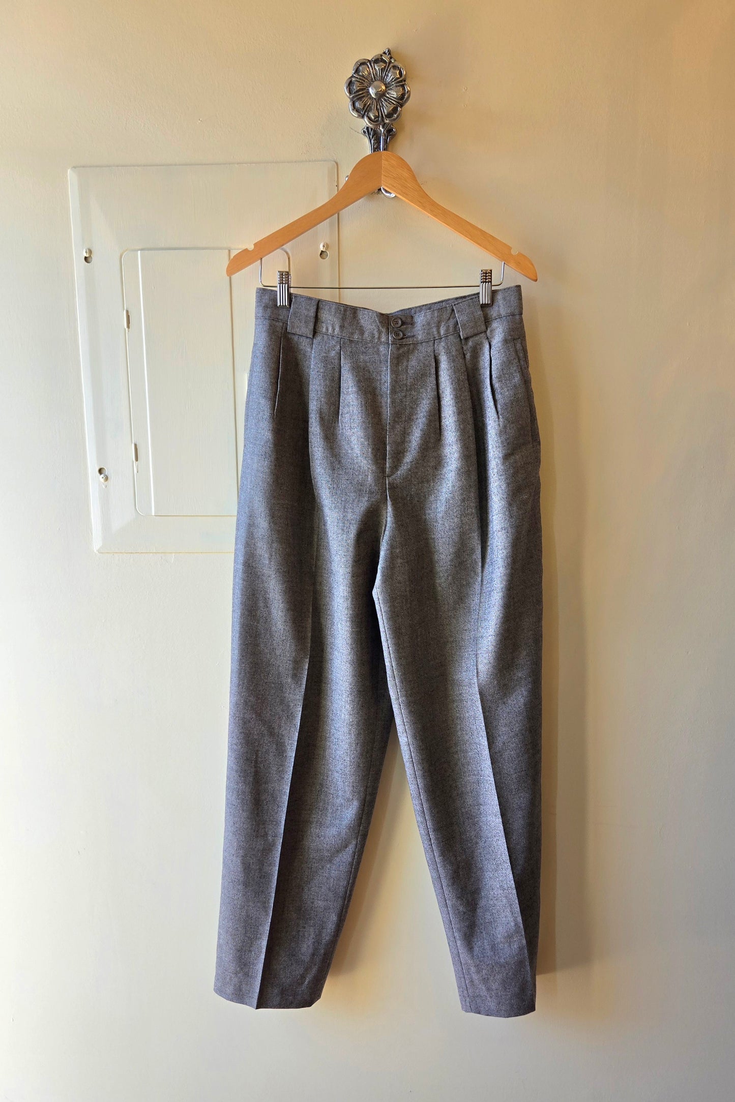 Giorgio Sant'Angelo grey heathered wool pants