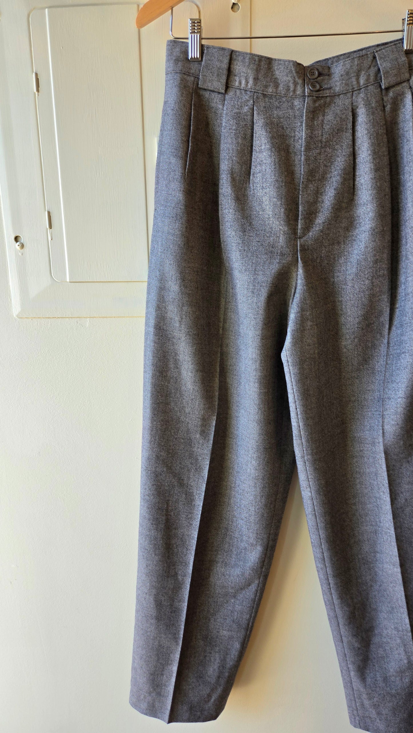 Giorgio Sant'Angelo grey heathered wool pants