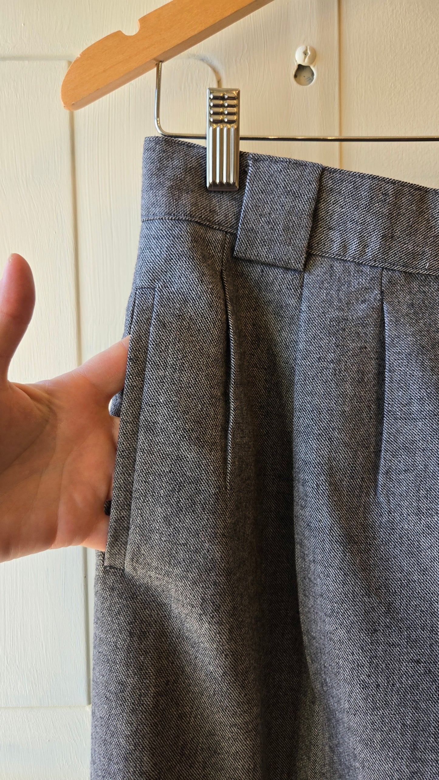 Giorgio Sant'Angelo grey heathered wool pants