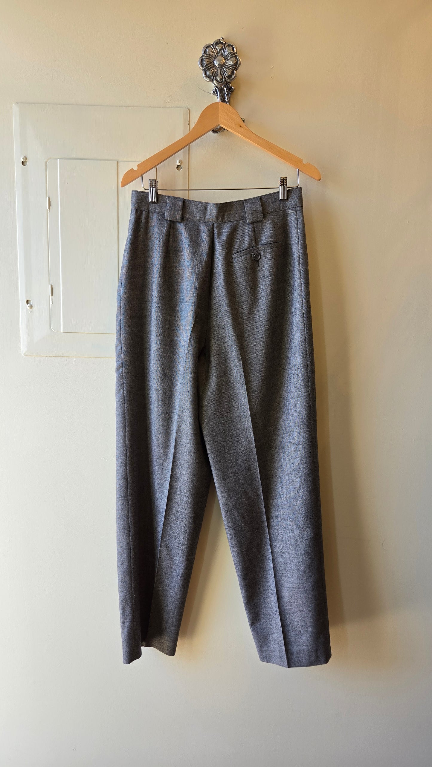 Giorgio Sant'Angelo grey heathered wool pants