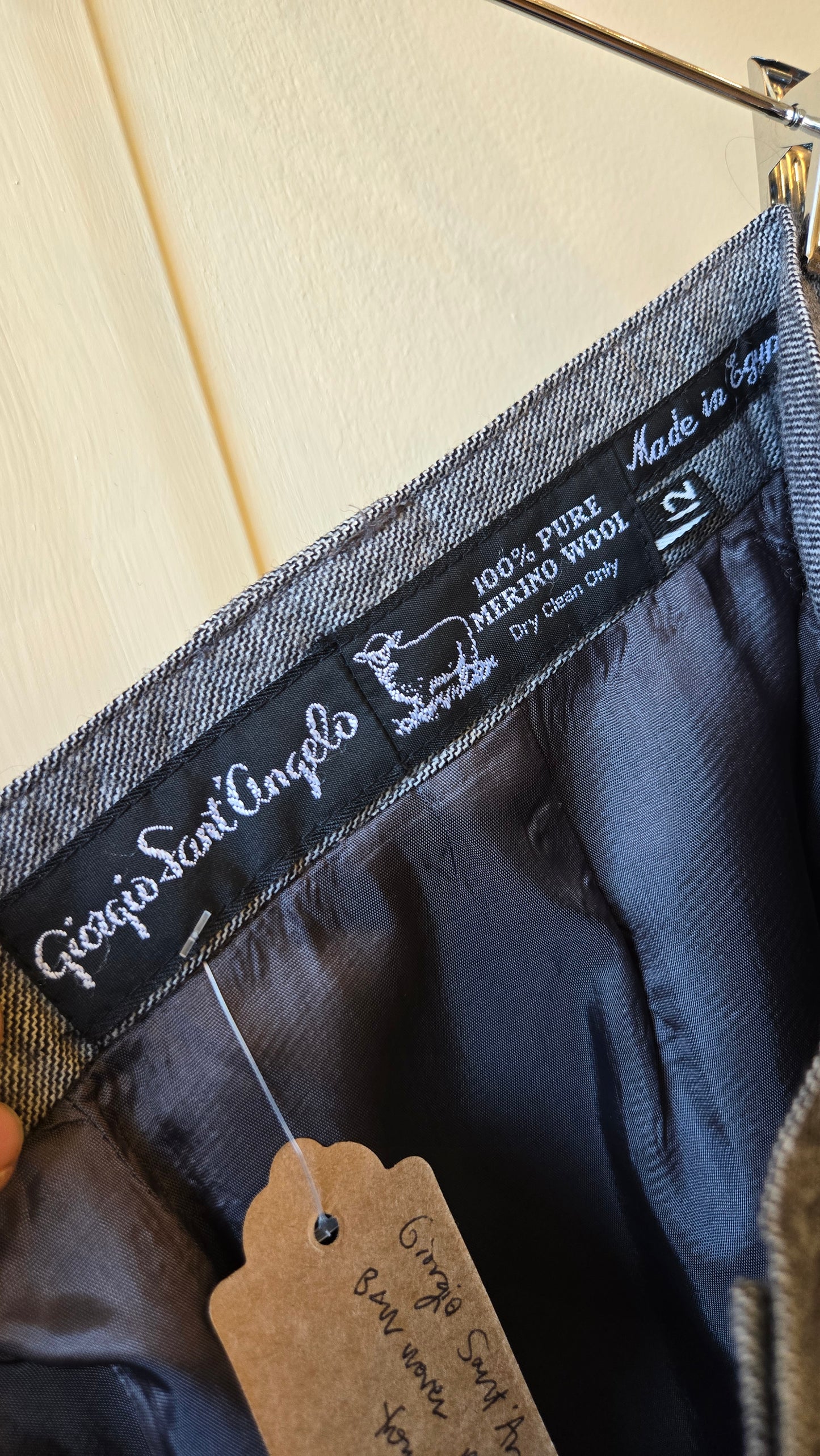 Giorgio Sant'Angelo grey heathered wool pants