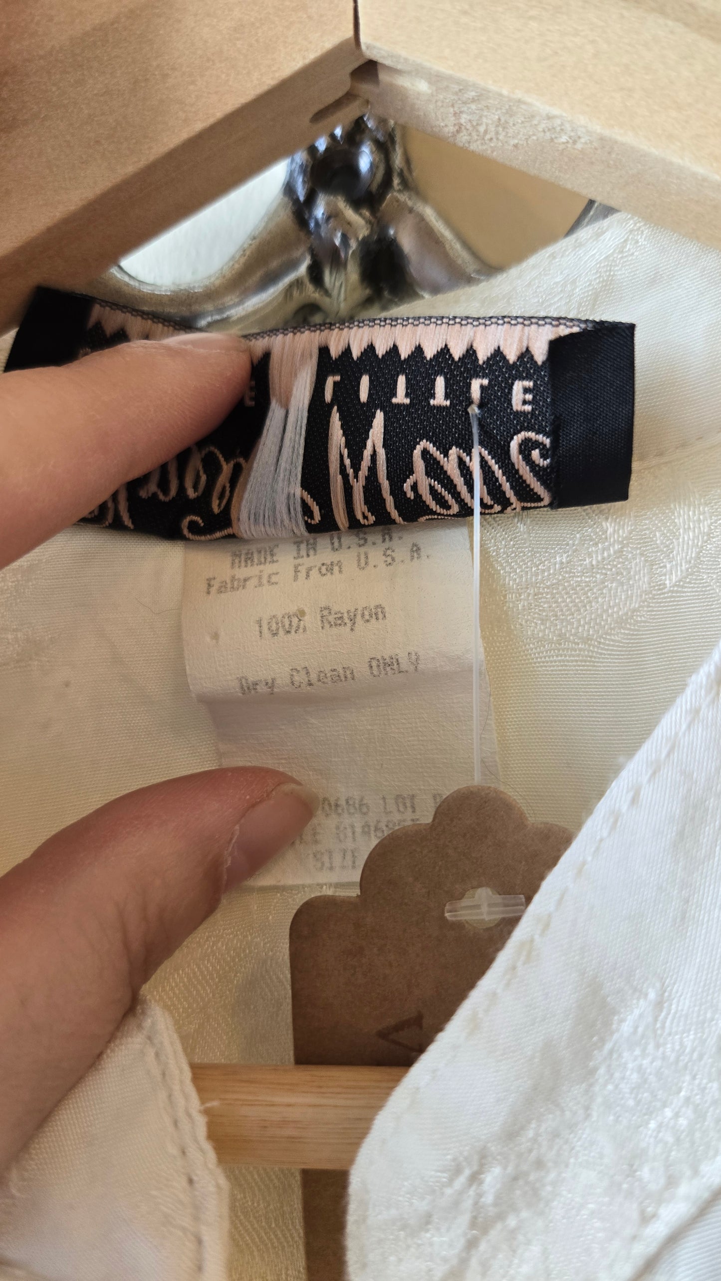 Carole Little cream embossed tunic