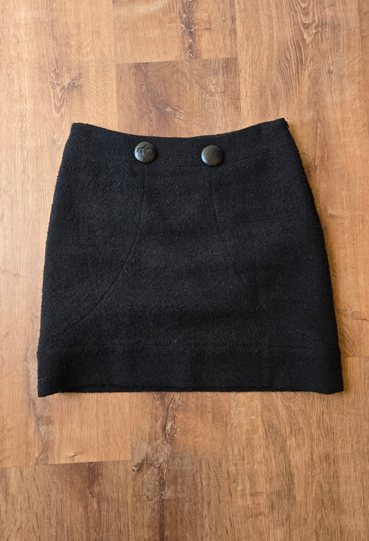 Yoana Baraschi black button boucle mini skirt