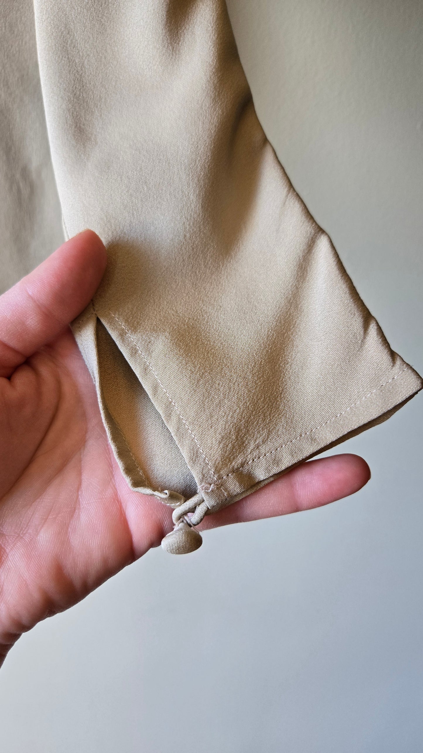 Calvin Klein taupe silk blouse