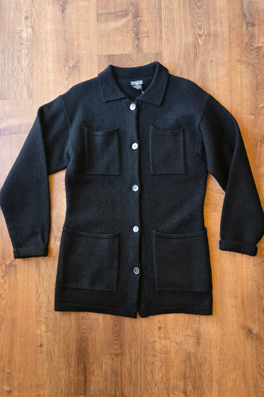 NY Based black wool jacket