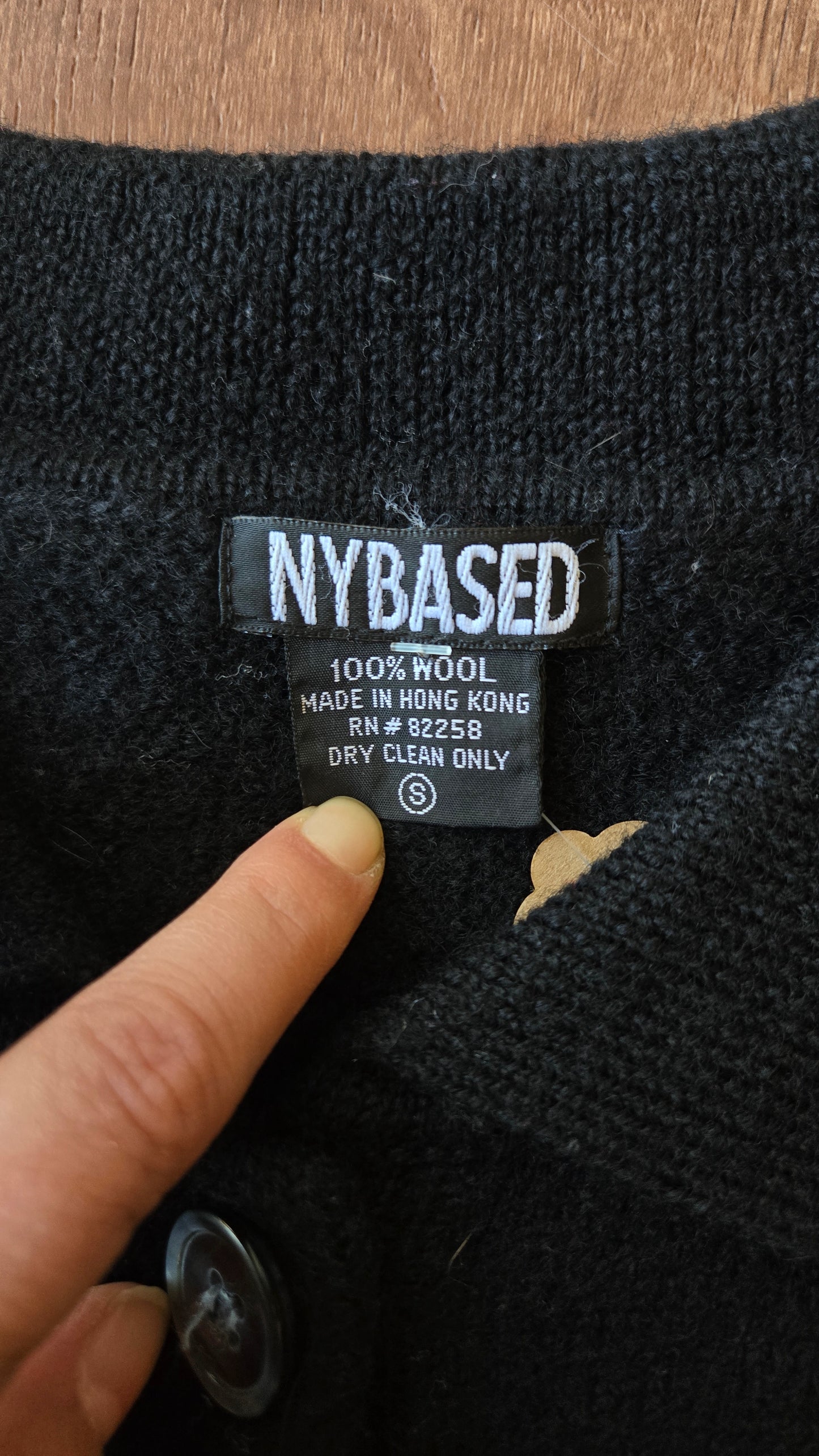NY Based black wool jacket