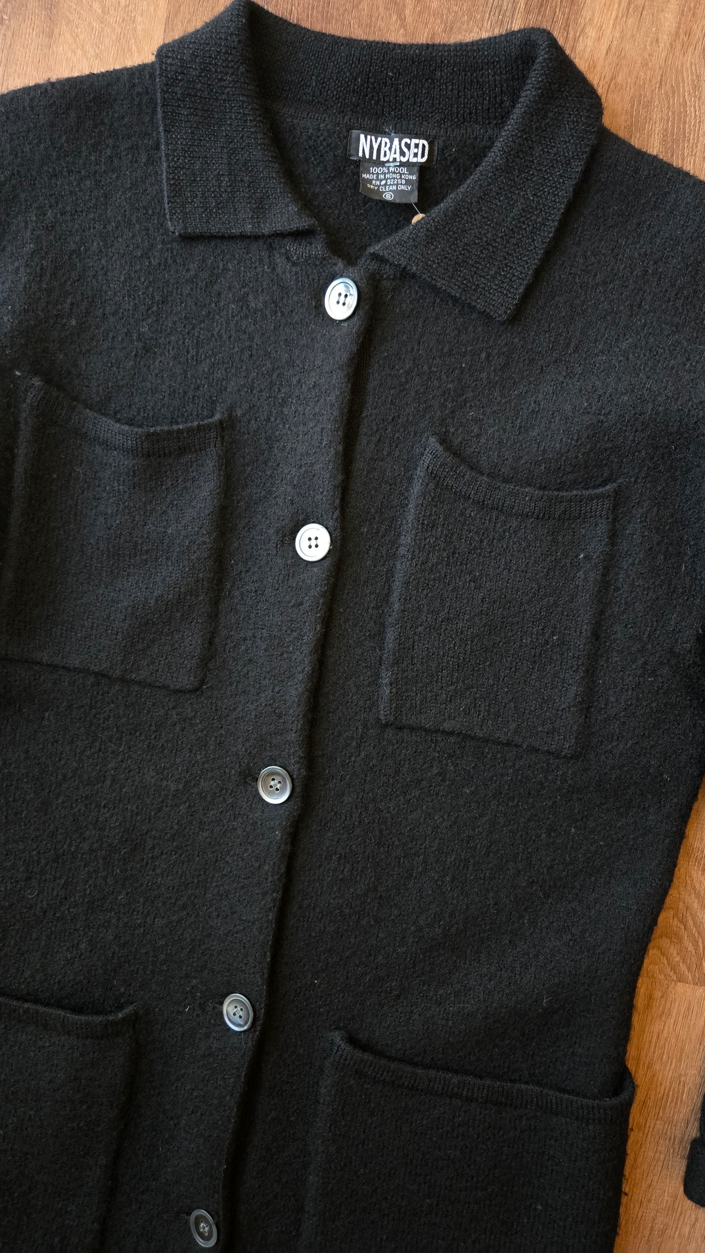 NY Based black wool jacket