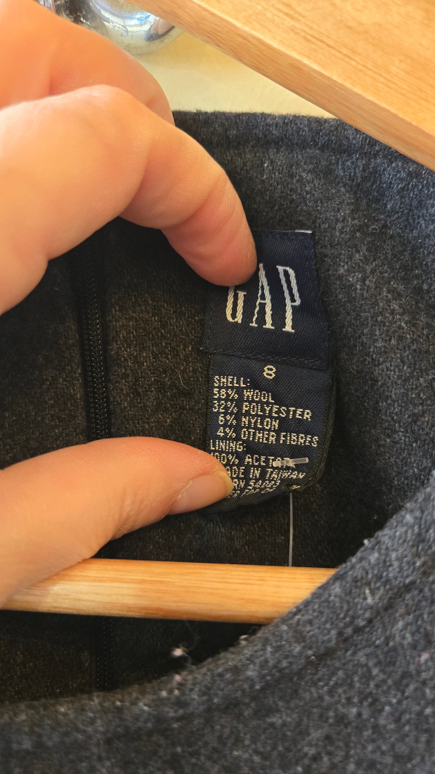 GAP grey wool mini dress