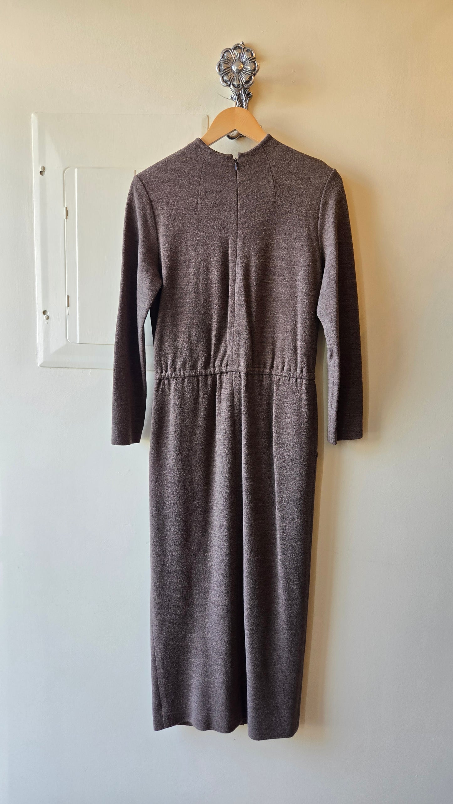 Jones NY taupe wool column dress
