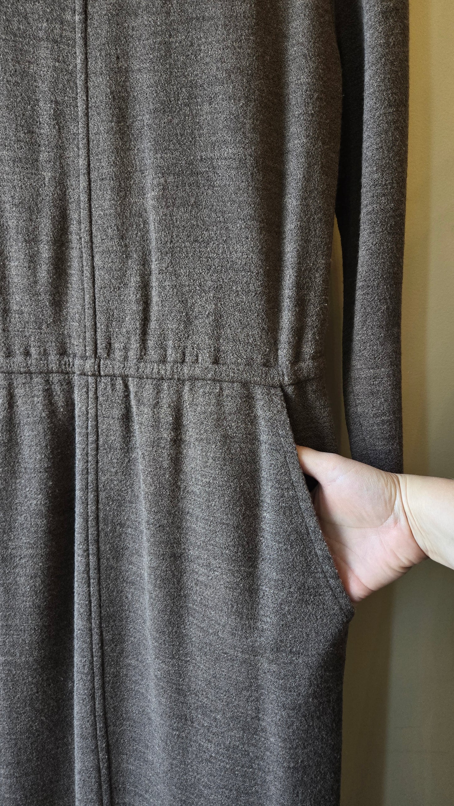 Jones NY taupe wool column dress