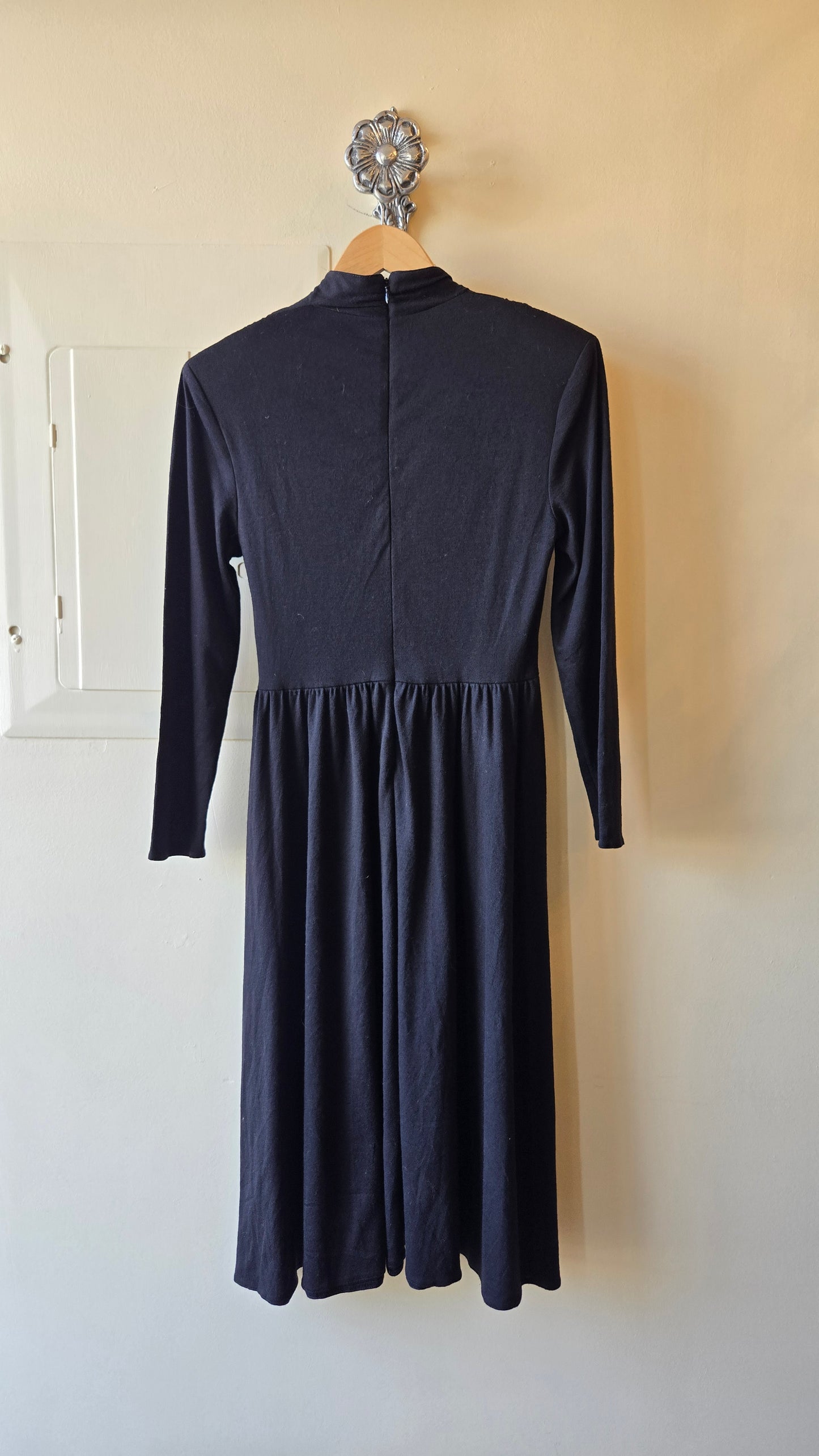 Caron Petite black jersey faux wrap dress