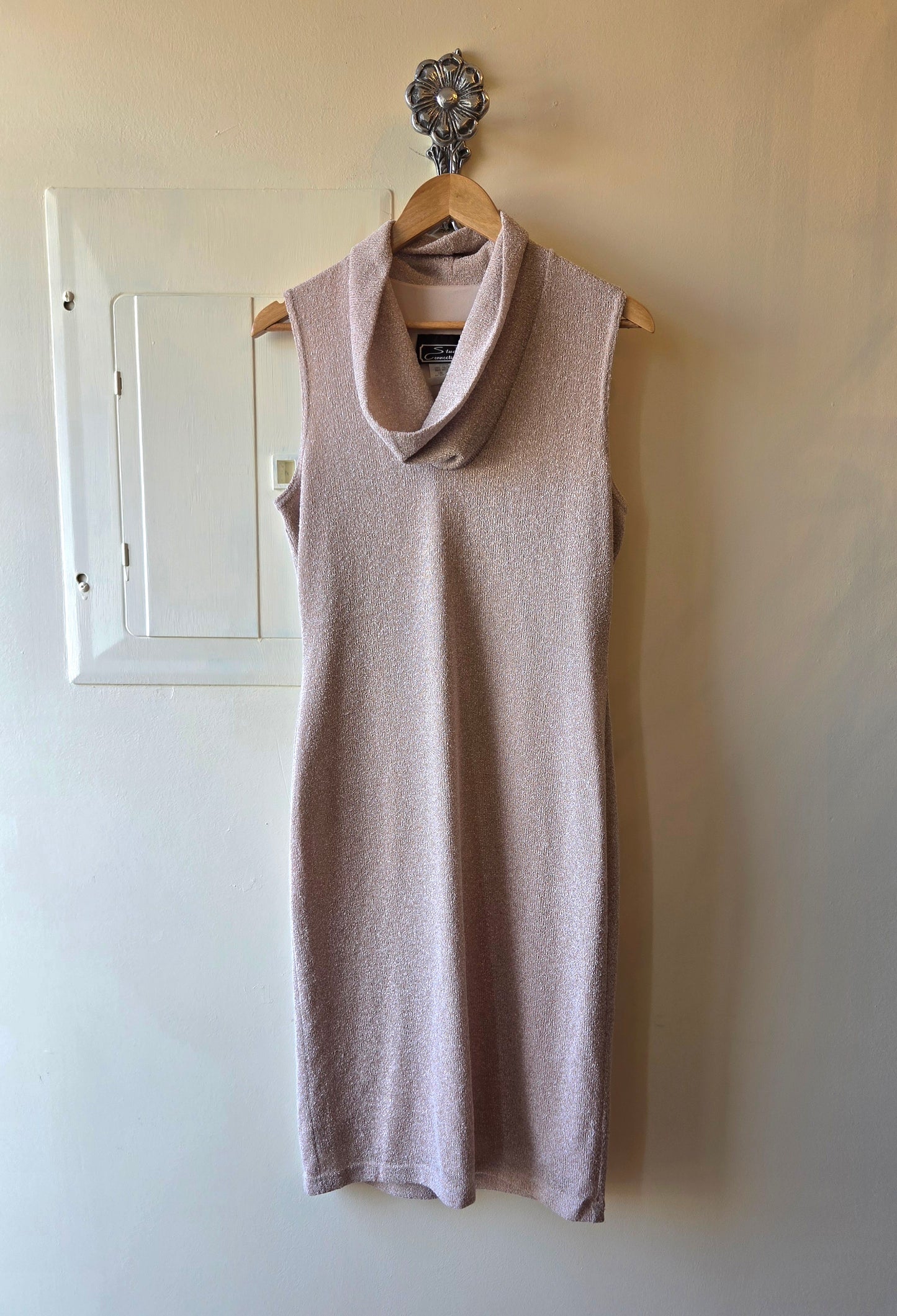 Studio Connection beige cowl dress