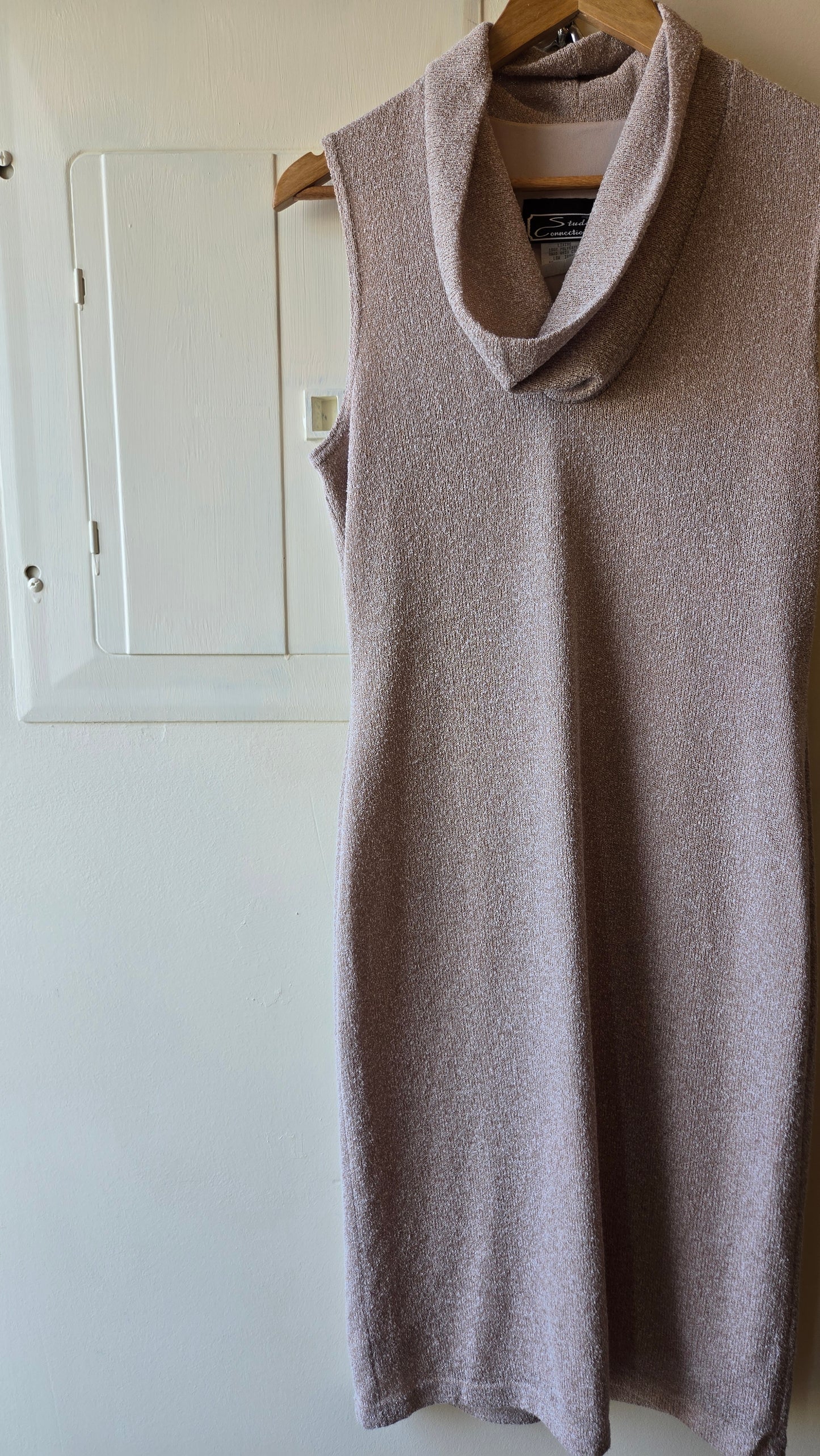 Studio Connection beige cowl dress