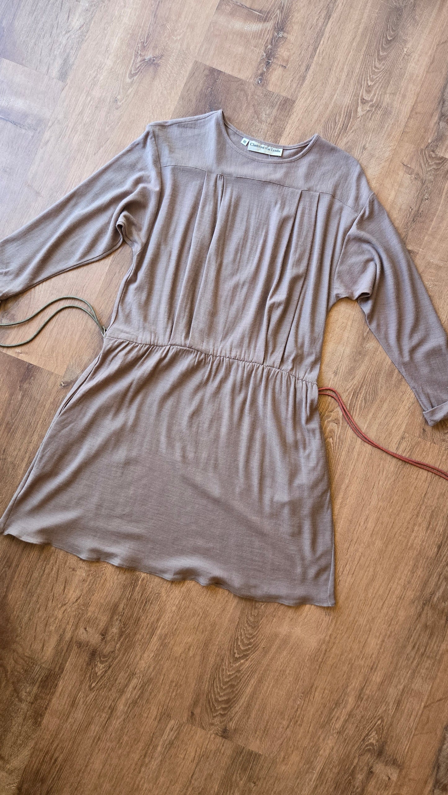 Christine von Lumb taupe mini dress