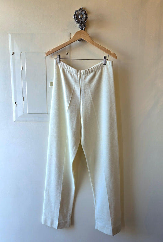 White knit pants