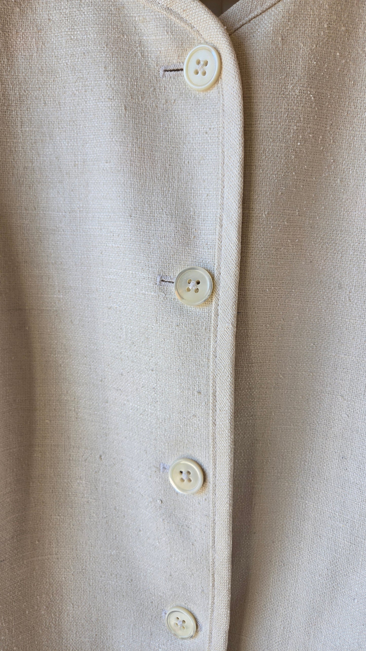 Orvis ivory raw silk jacket