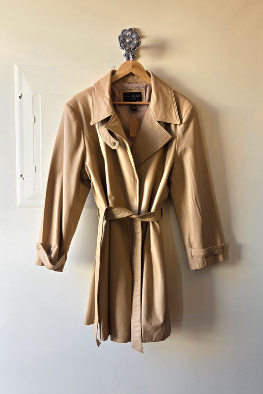 Centigrade beige leather trench