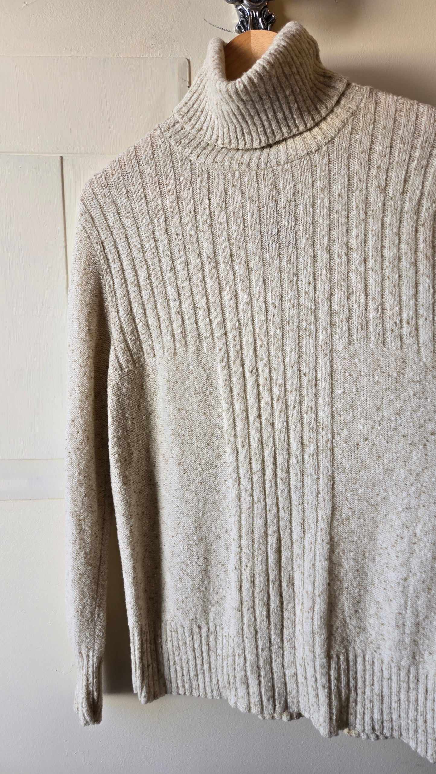 Jones NY nubby oatmeal turtleneck