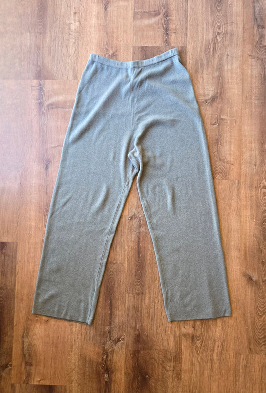 Ellen Tracy grey cashmere blend knit pants