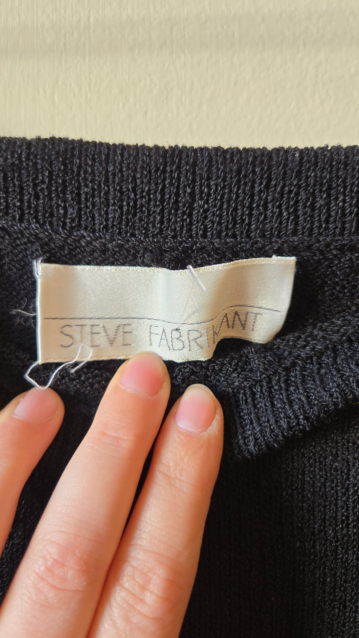 Steve Fabrikant black sweater pants