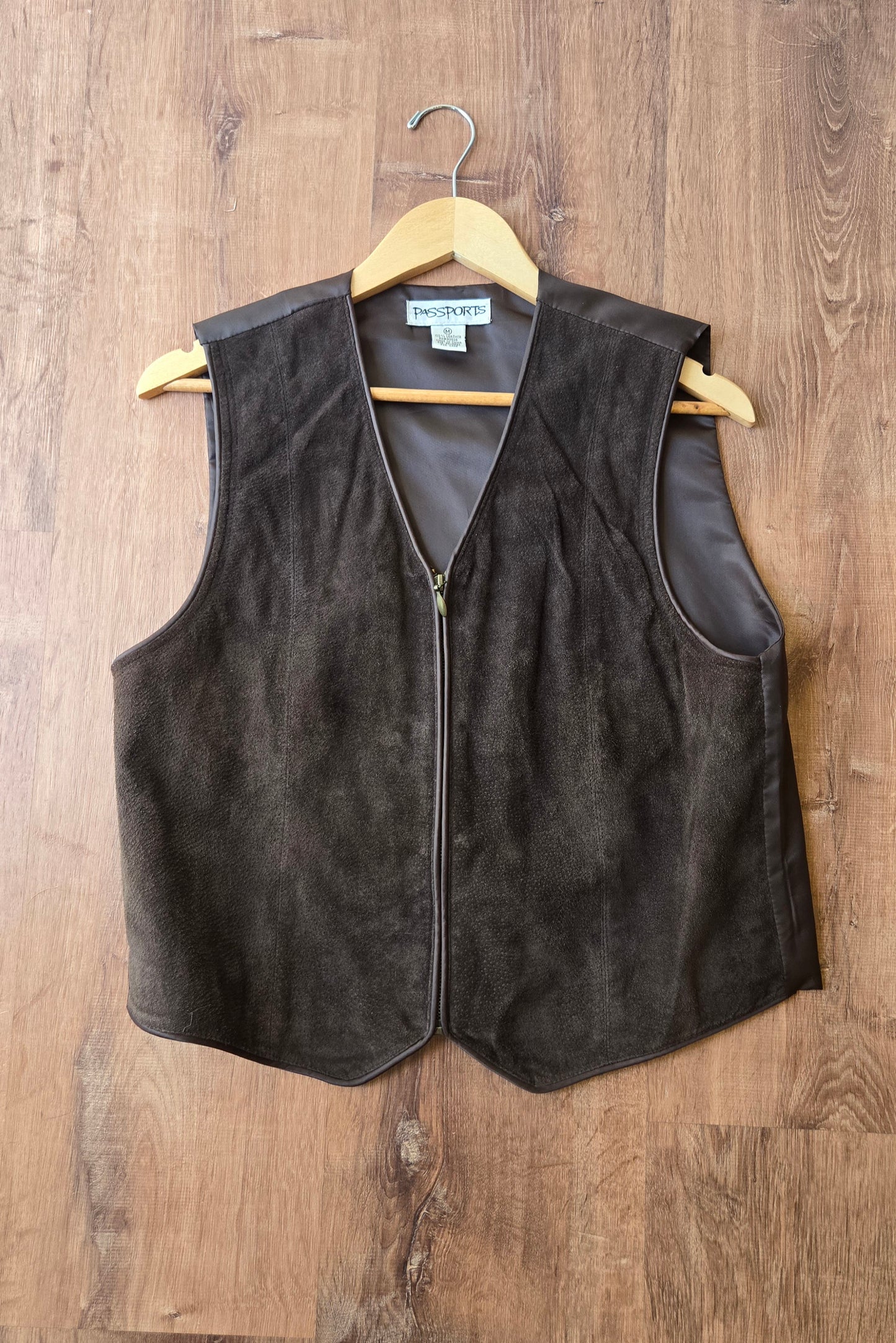 Brown suede vest