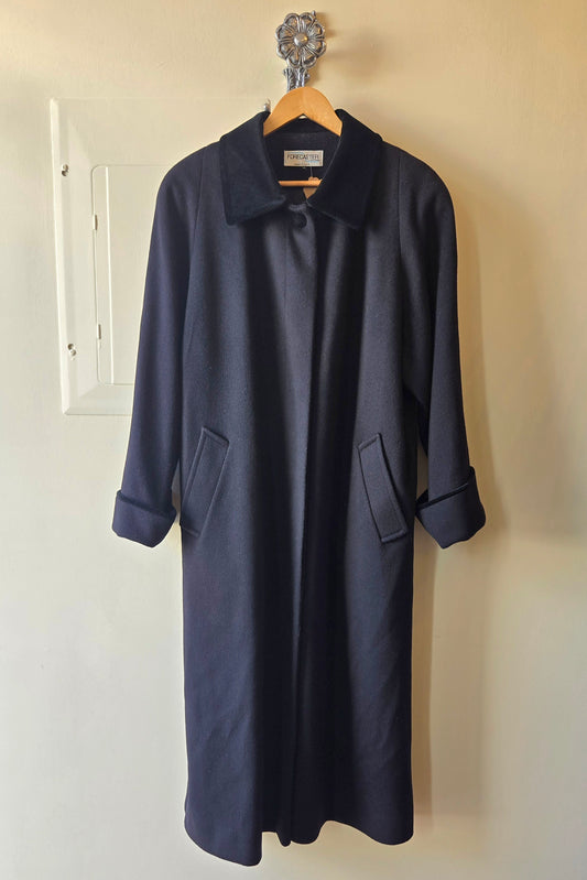 Forecaster black velvet collar & trim coat