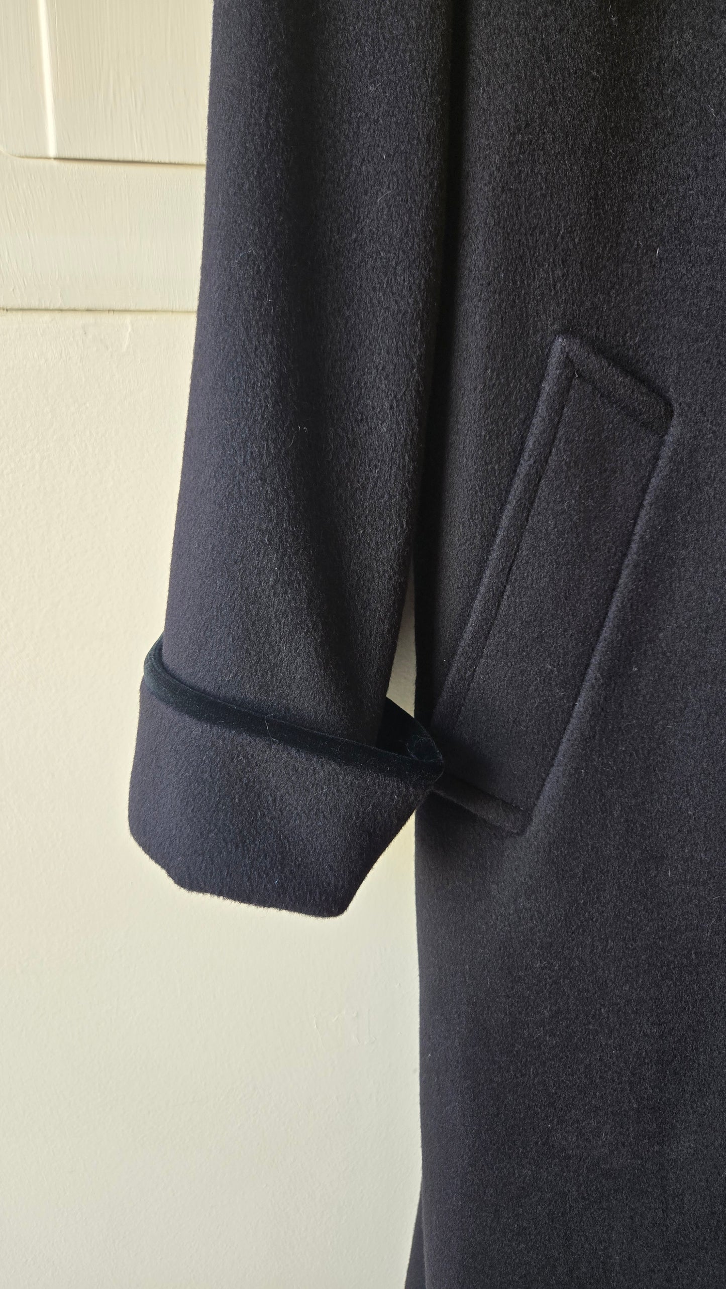 Forecaster black velvet collar & trim coat