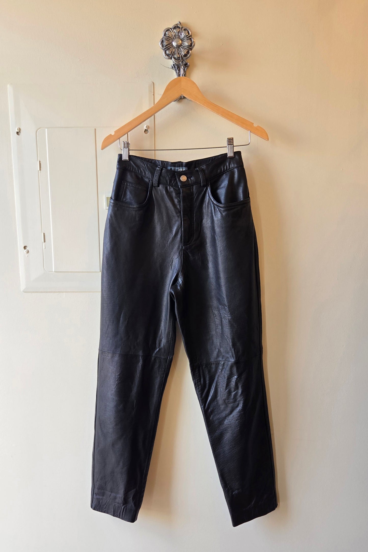 Lizwear black leather pants