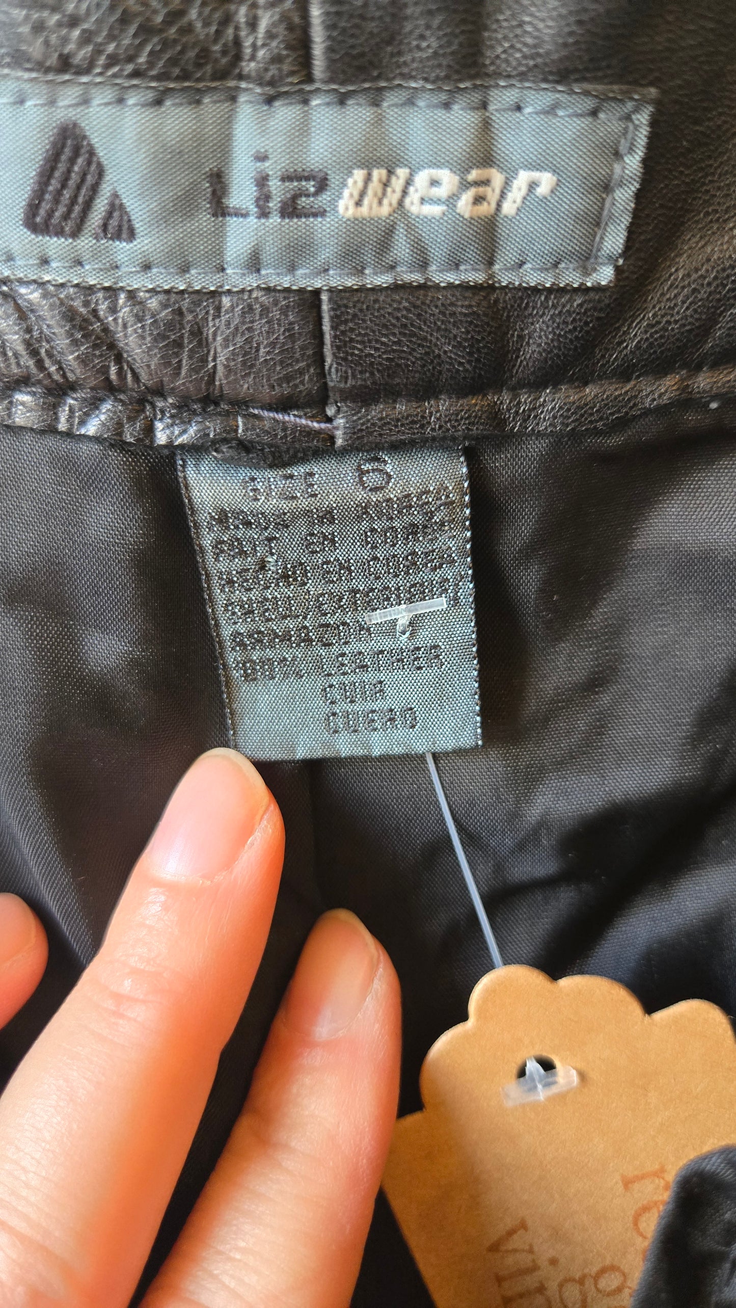 Lizwear black leather pants