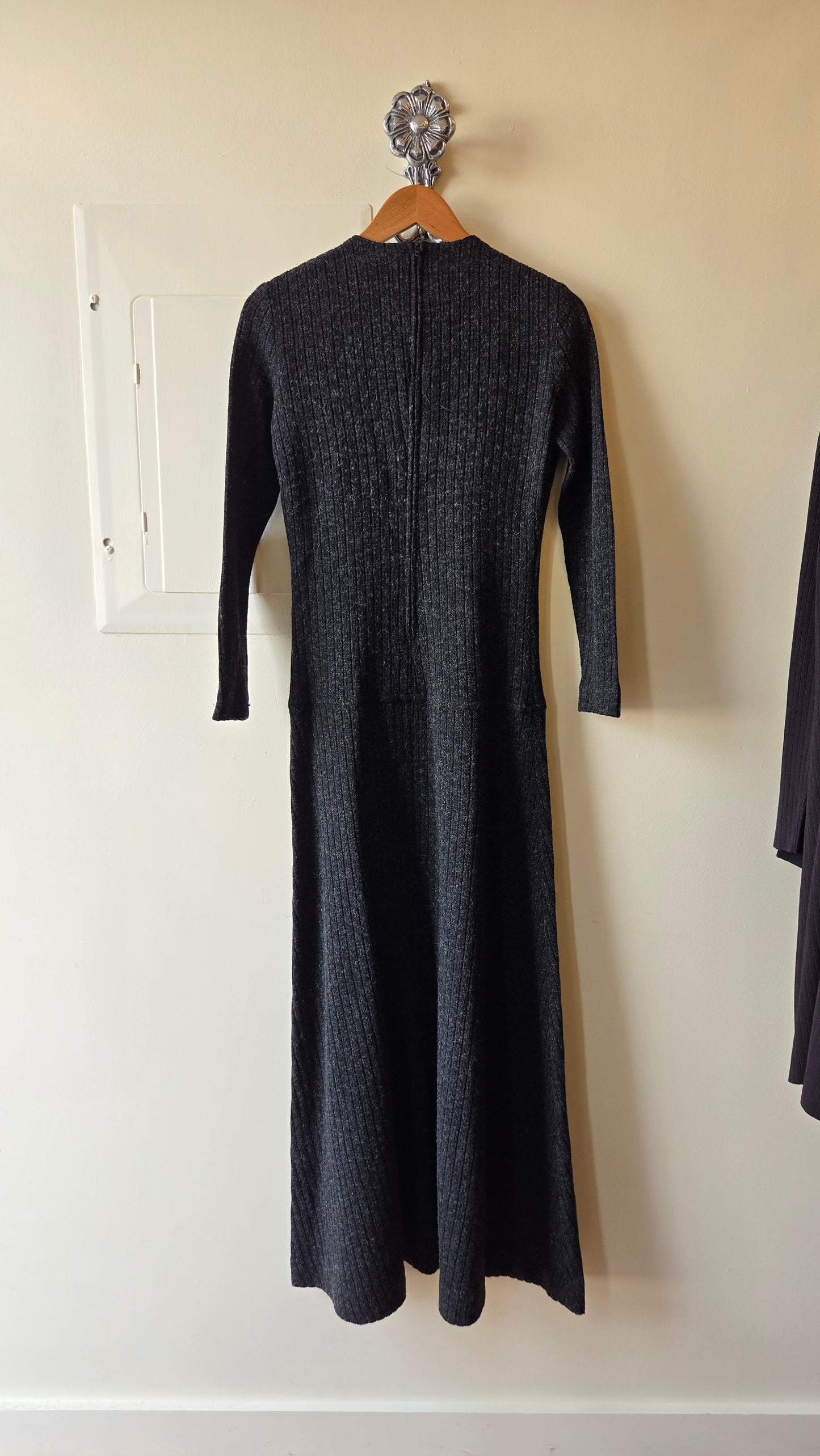 Concept grey wool drop waist dress