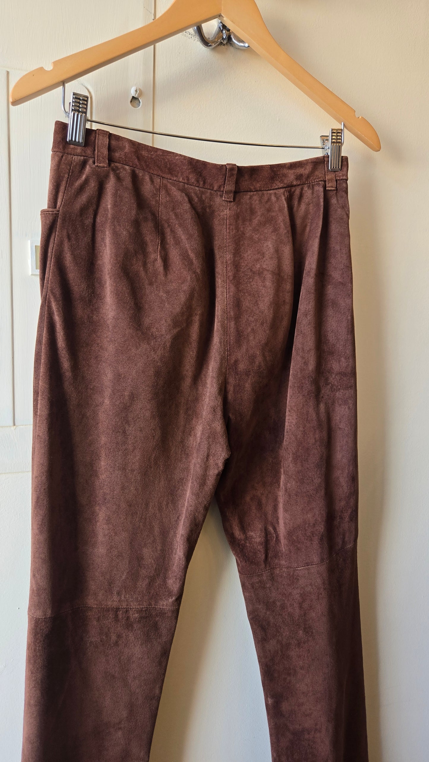 Ralph Lauren brown suede flared pants