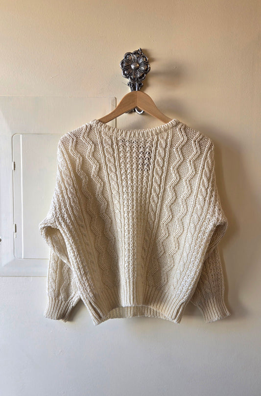 Russ cream cable sweater