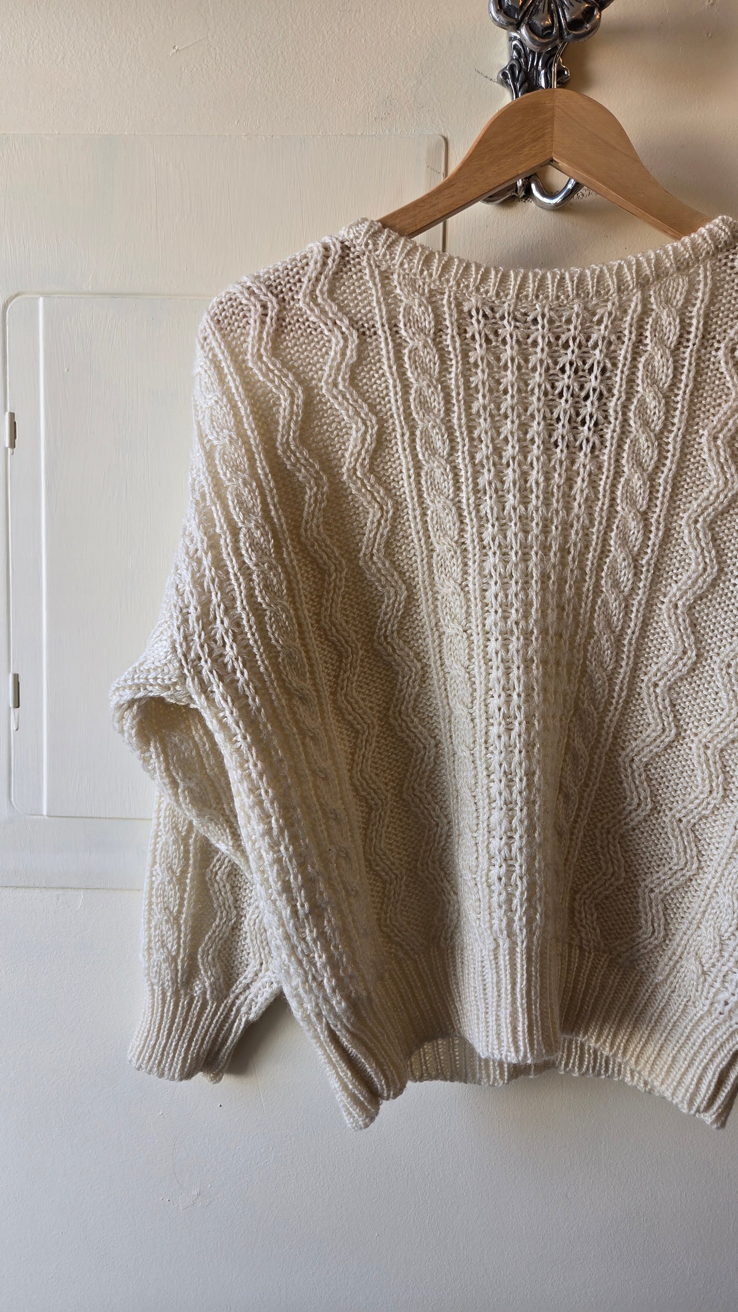 Russ cream cable sweater