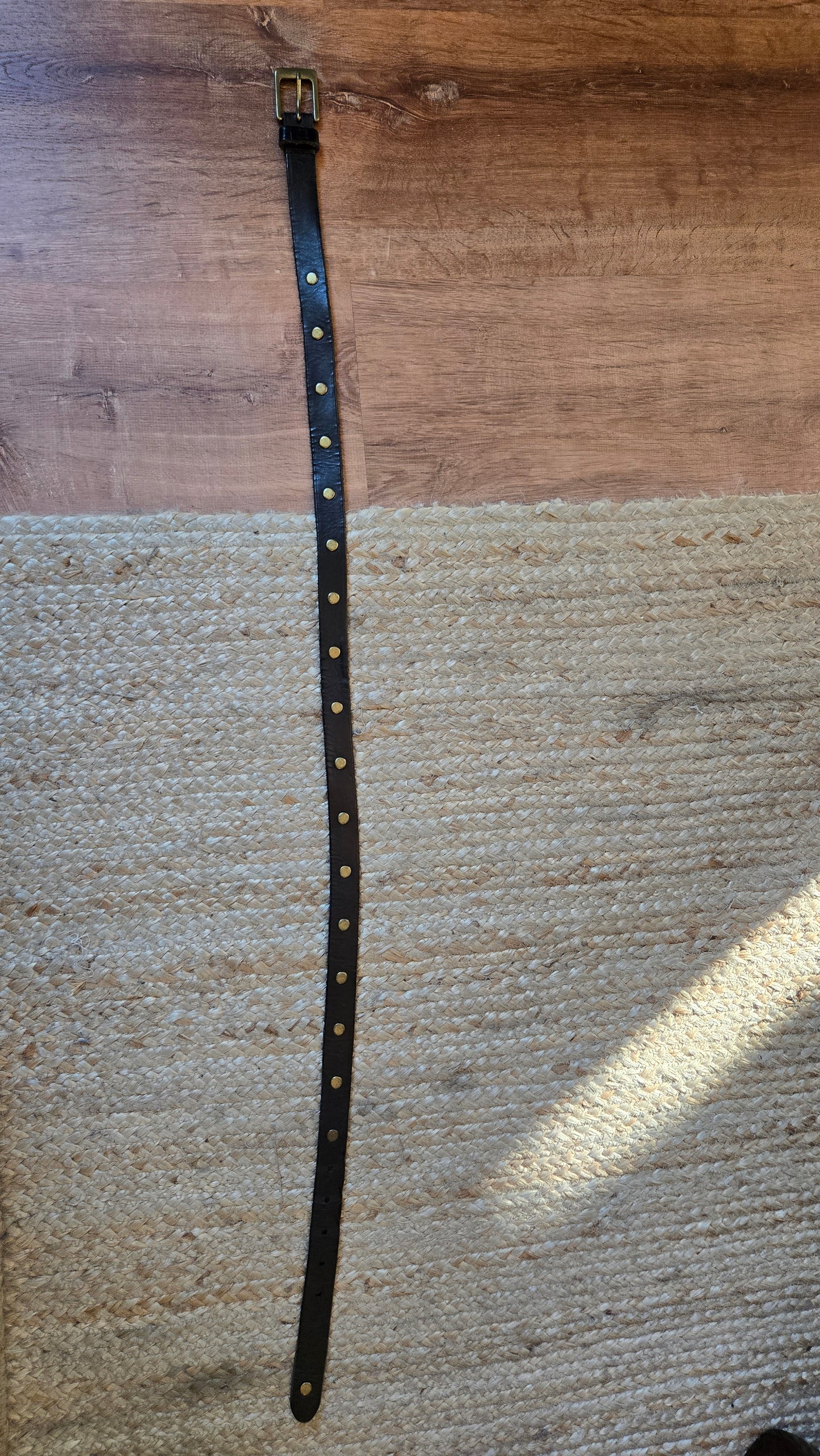 Studded leather belt