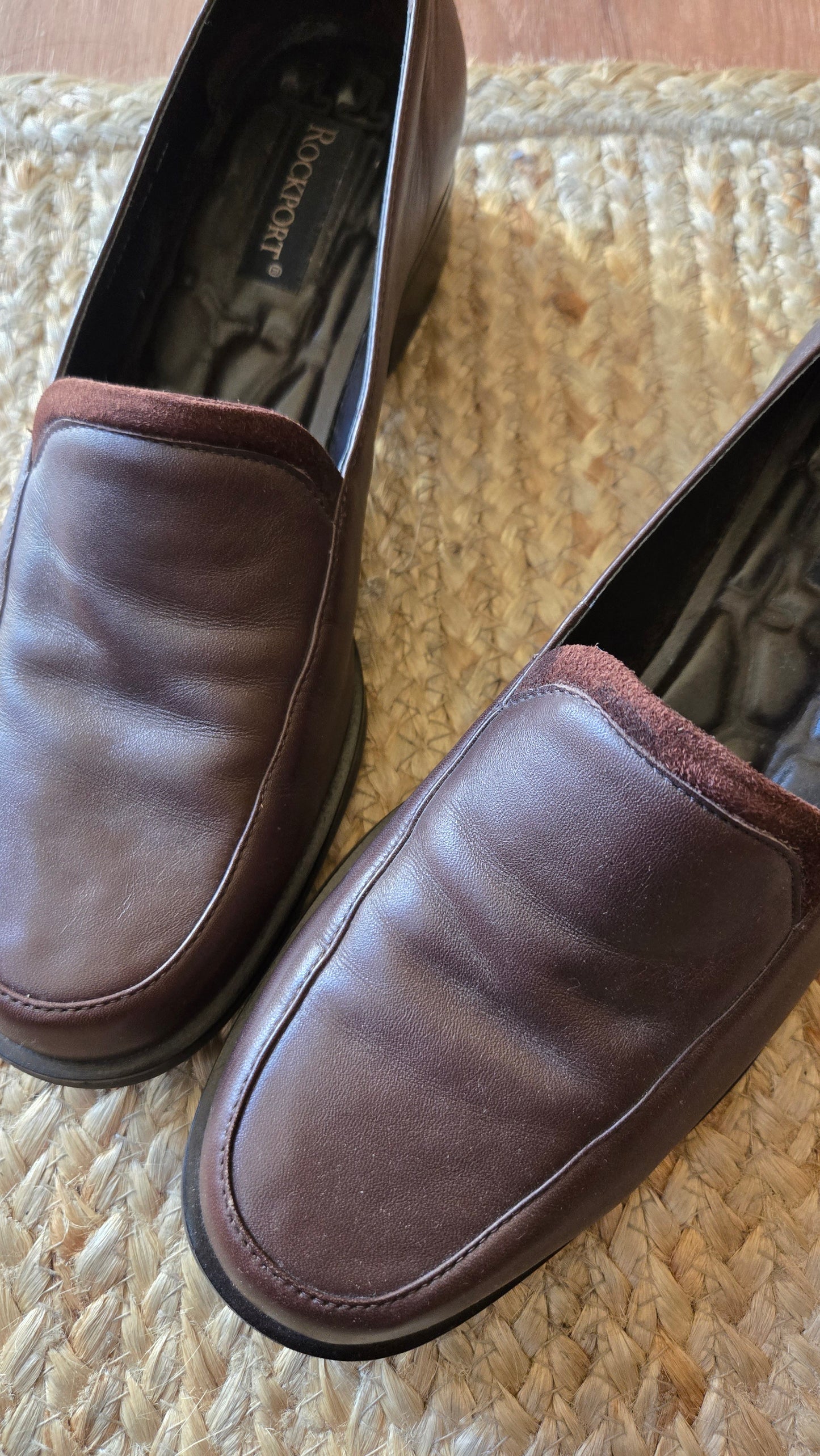Rockport brown leather loafers