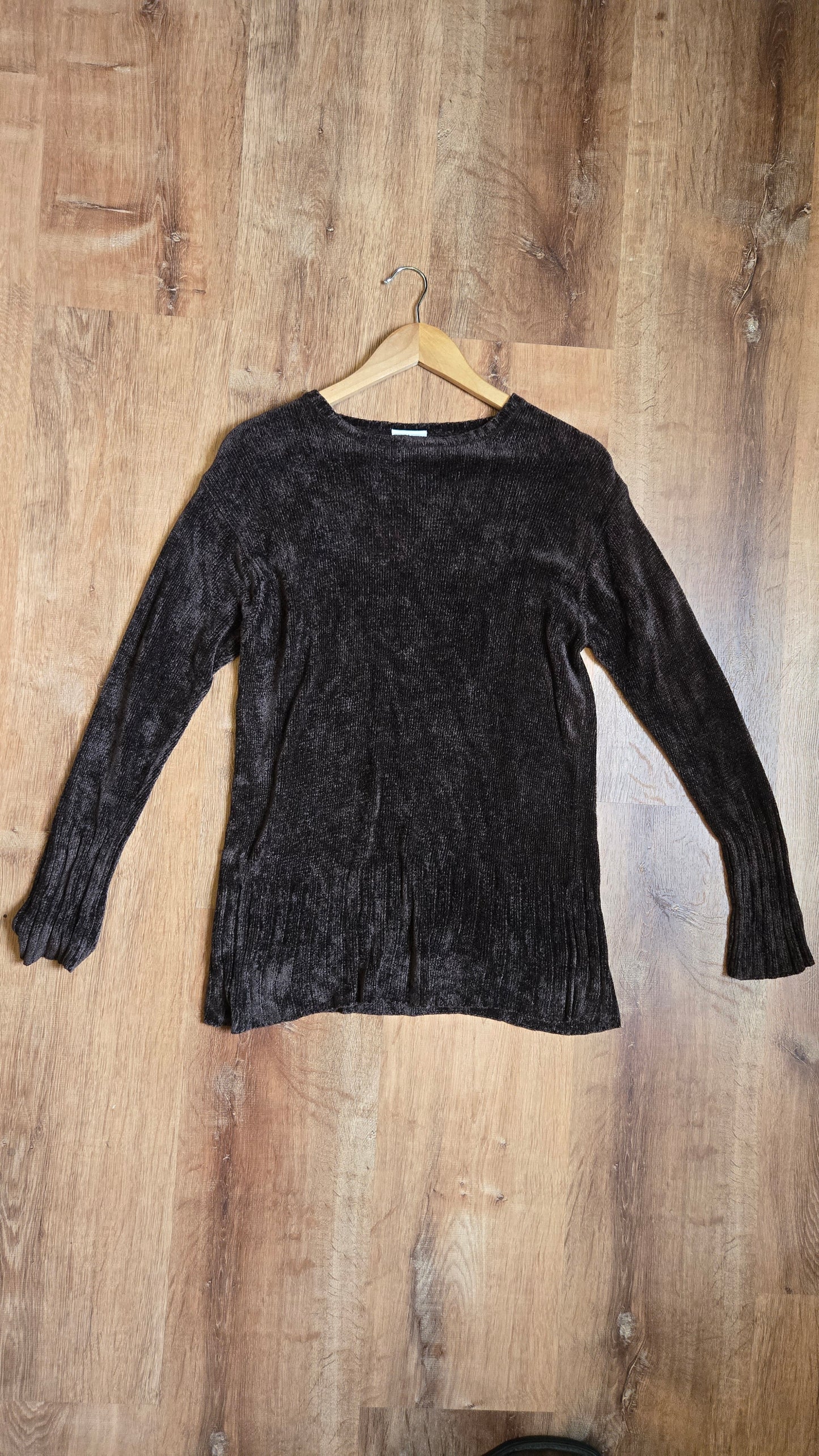 Laura Ashley brown chenille sweater