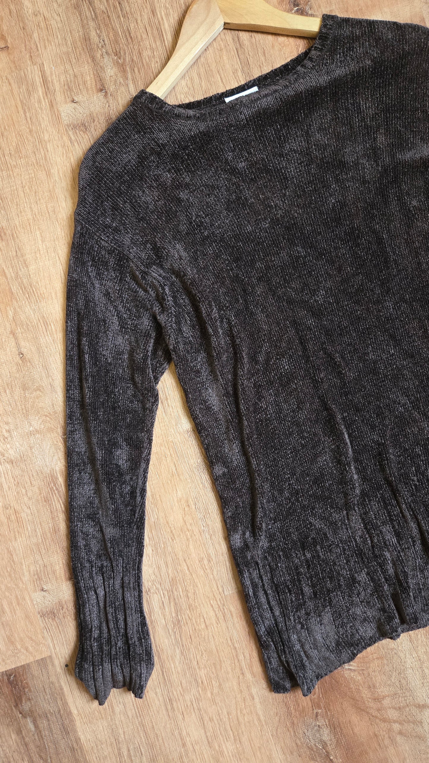 Laura Ashley brown chenille sweater