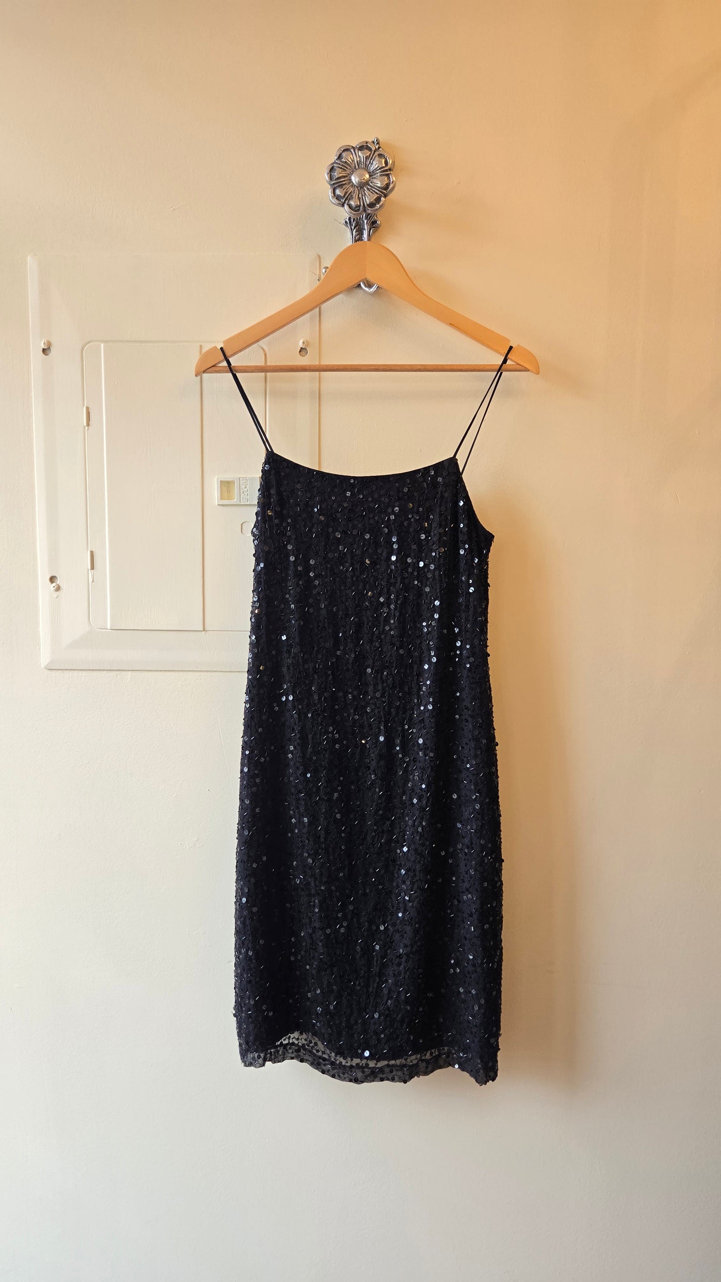 Shelli Segal silk sequin beaded dress