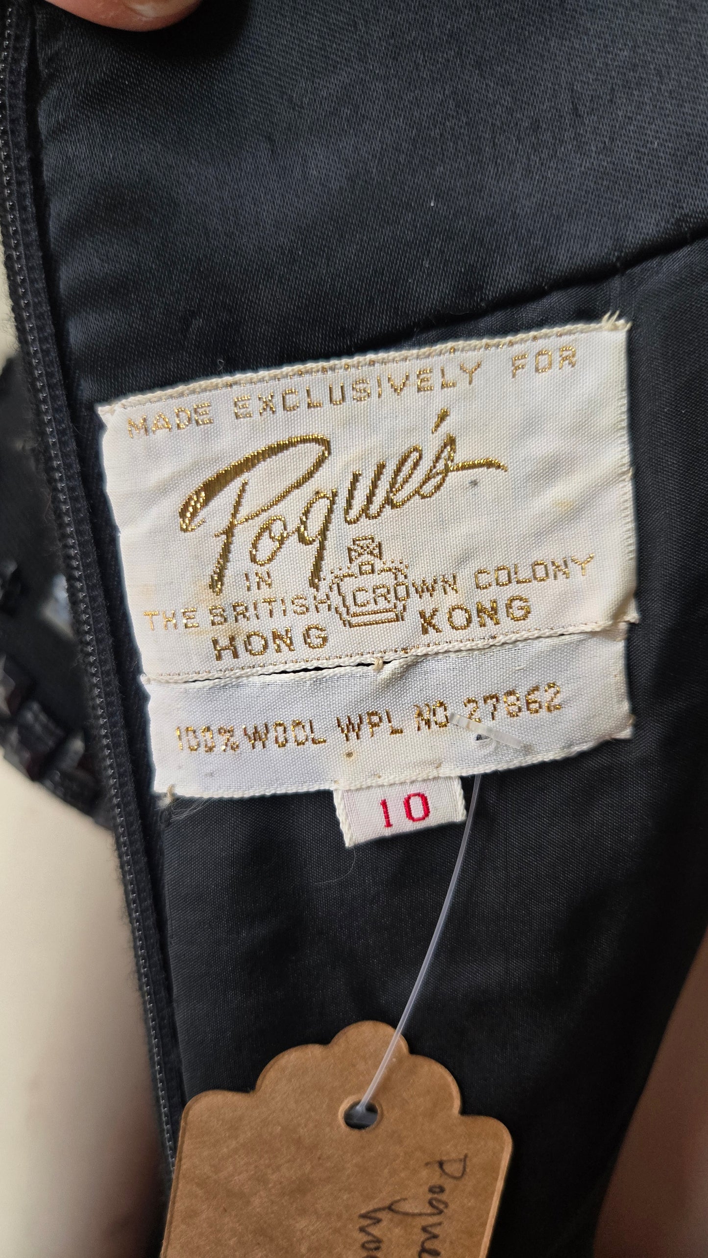 Pogue's beaded wool babydoll dress