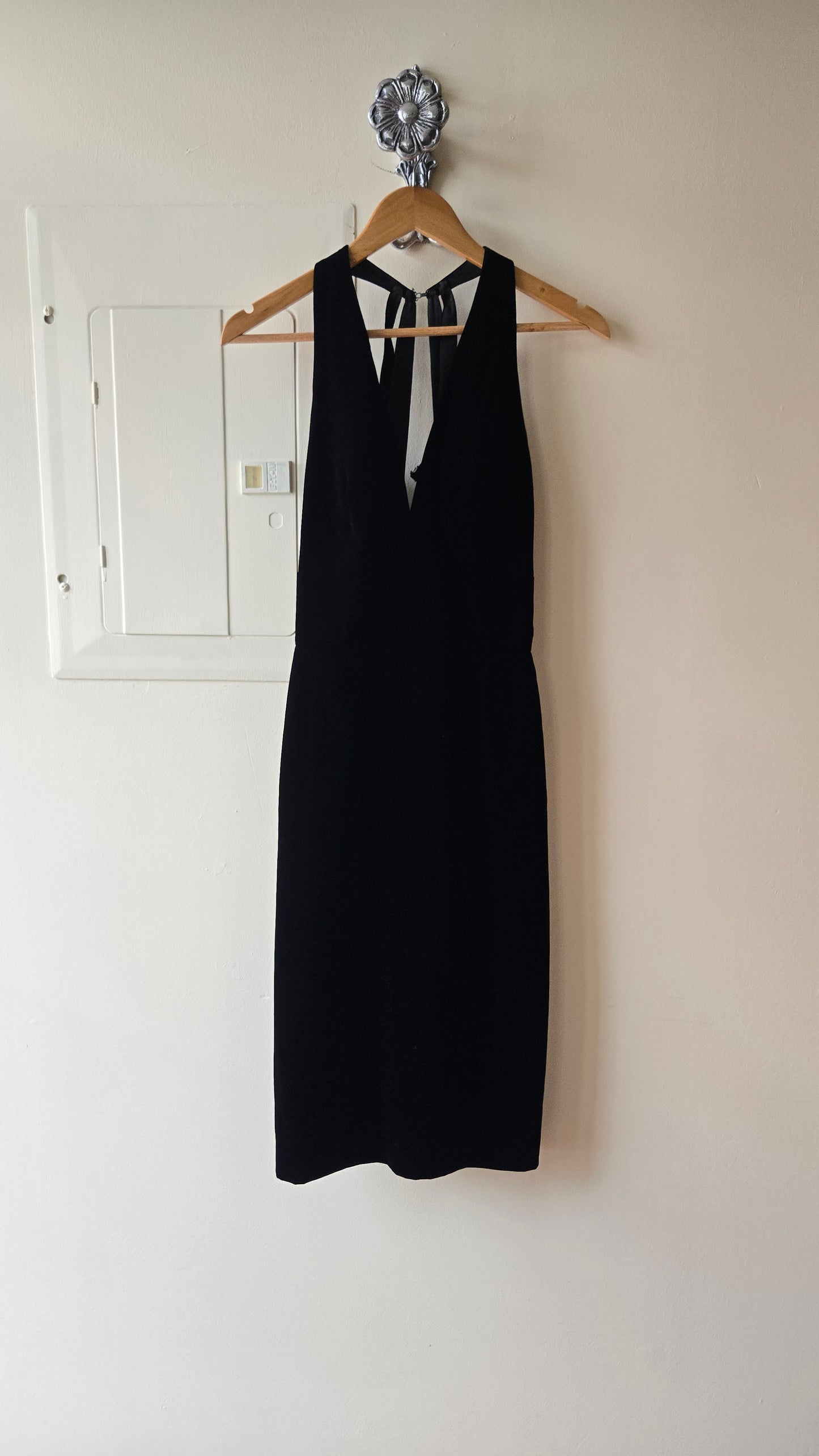 Ballerina Inc black velvet halter dress