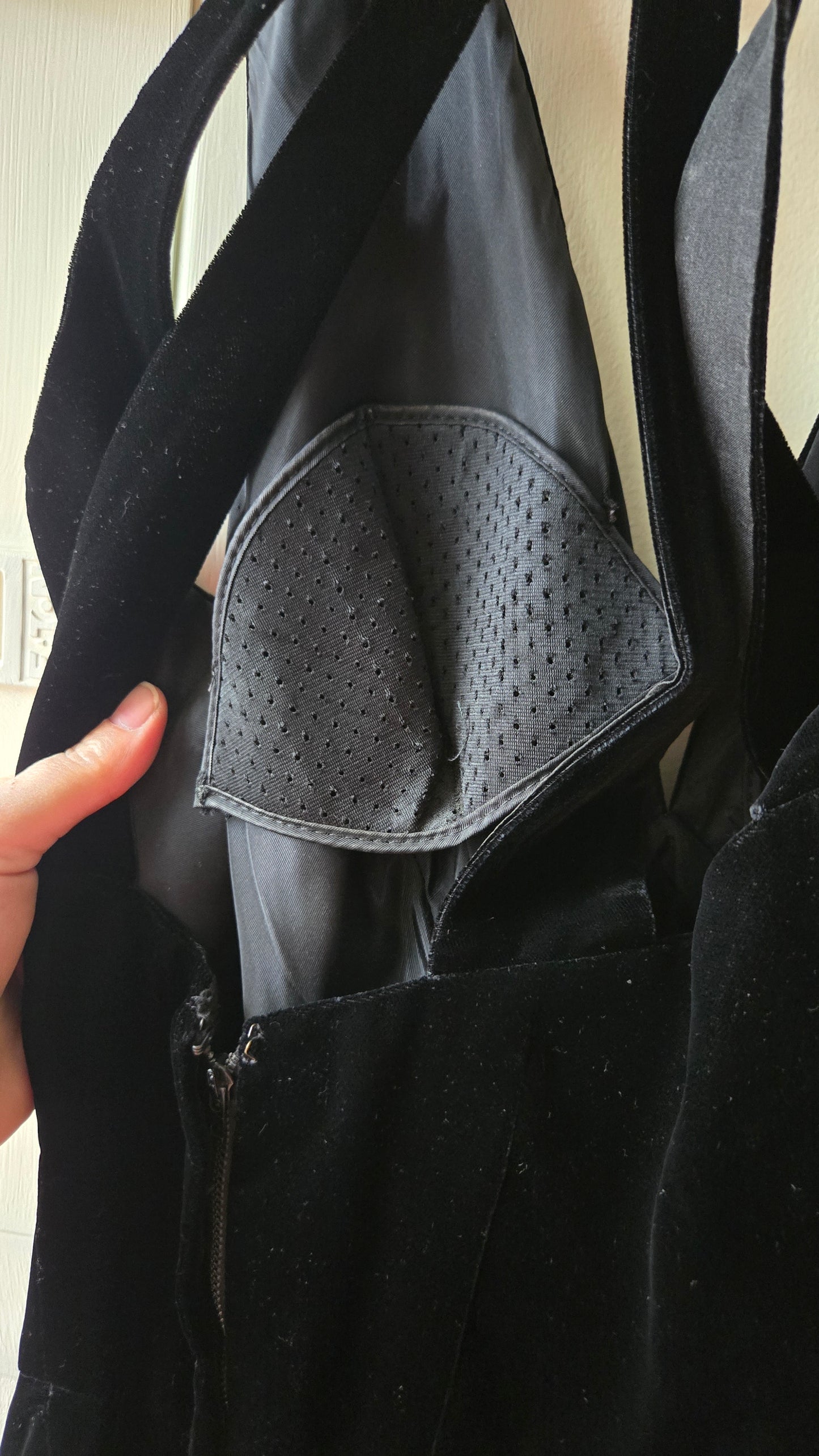 Ballerina Inc black velvet halter dress