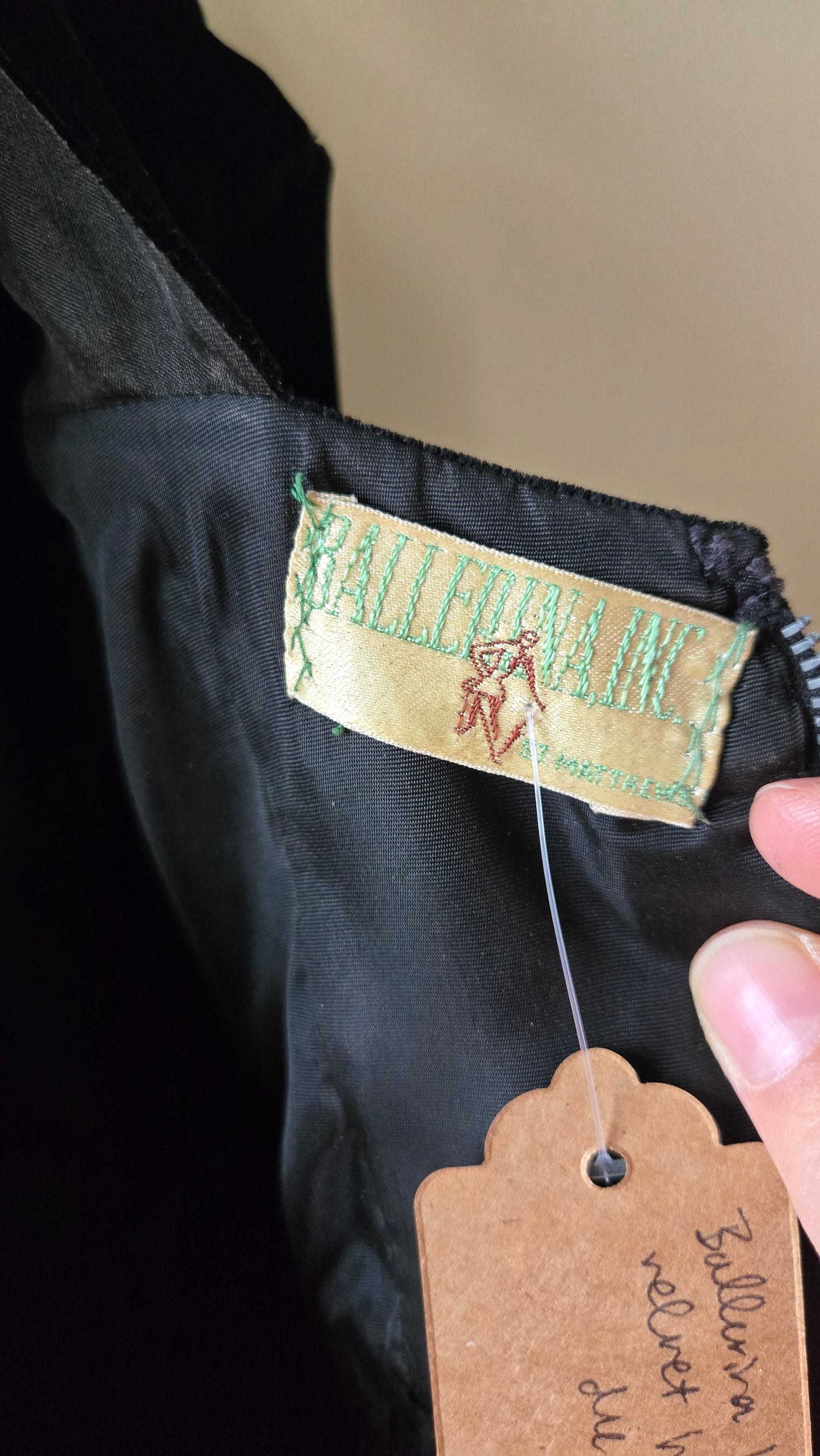 Ballerina Inc black velvet halter dress