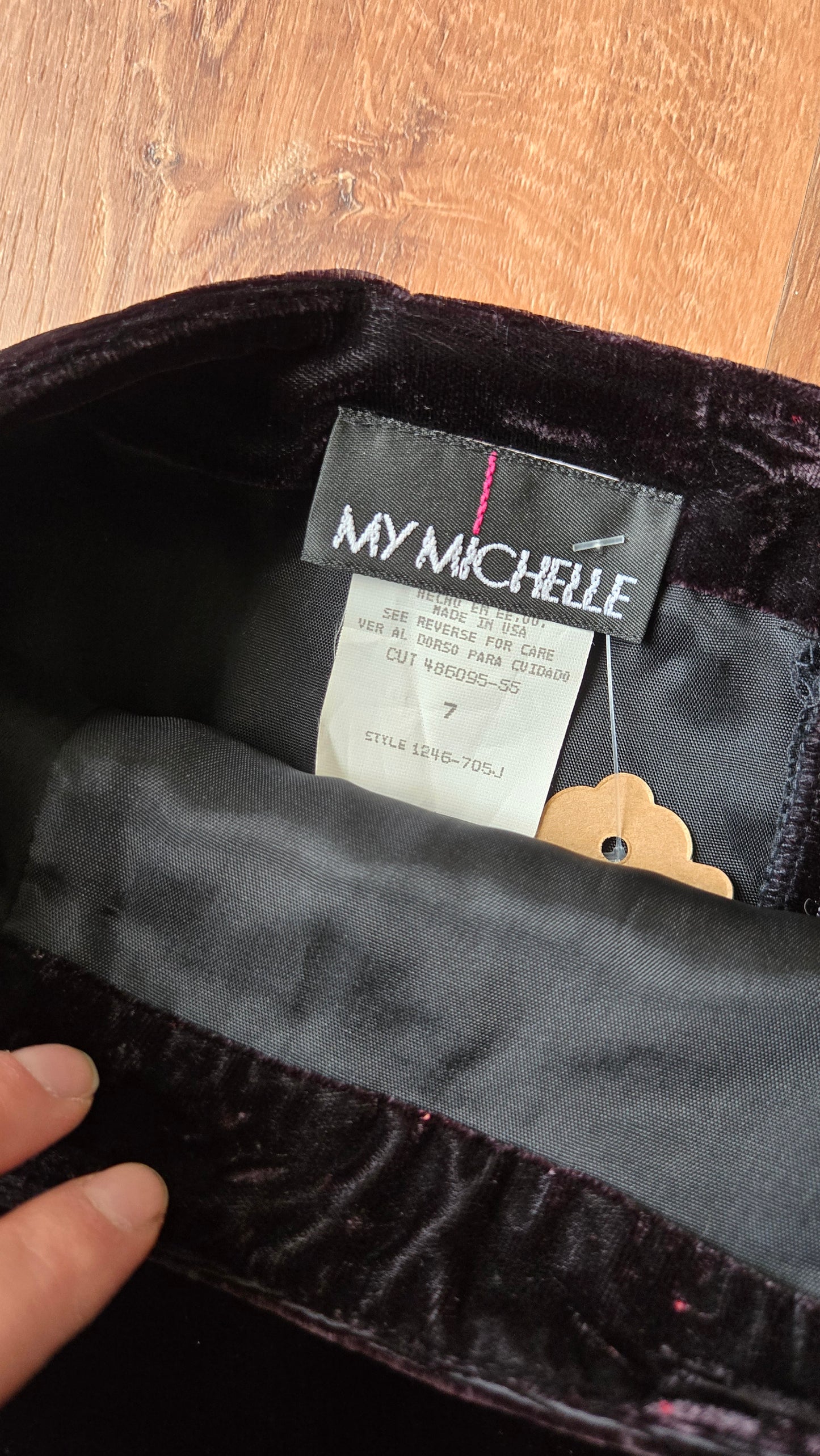 My Michelle black velvet mini