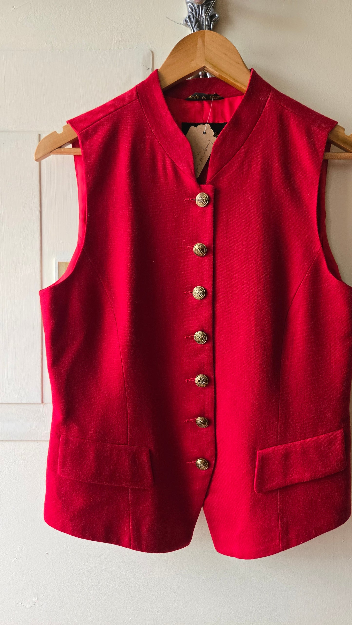 Giorgio Sant'Angelo red wool vest