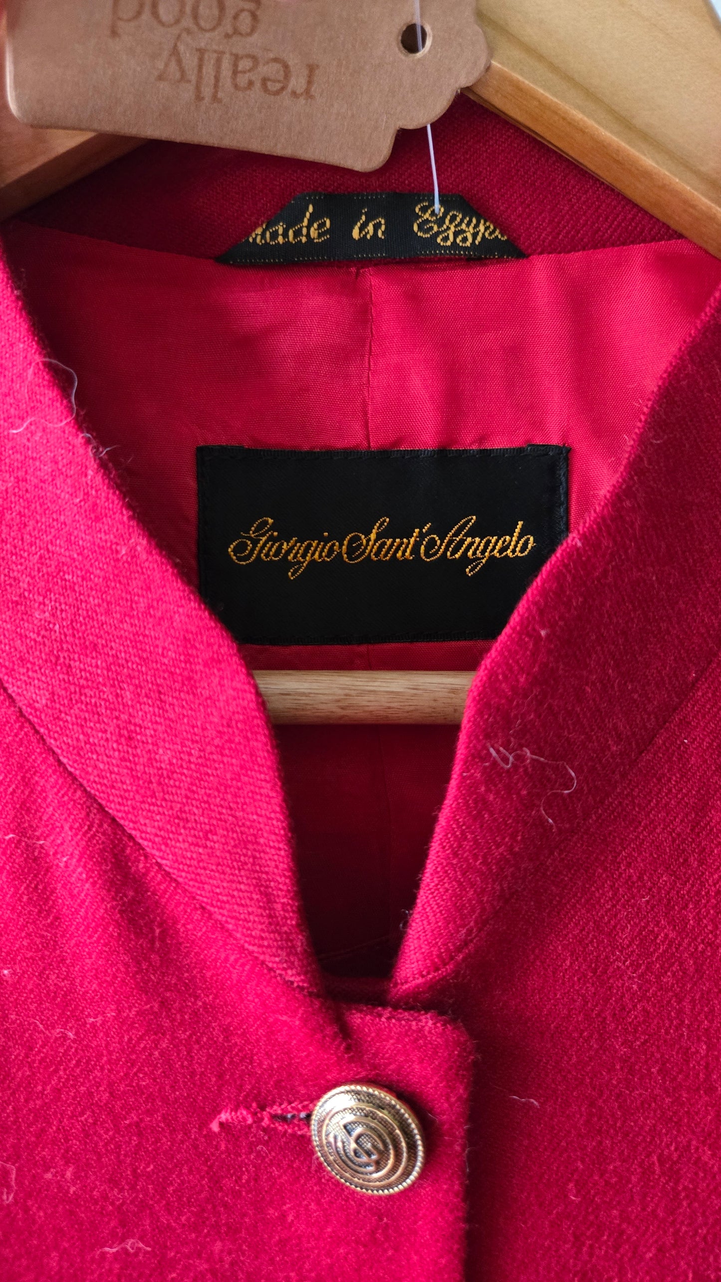 Giorgio Sant'Angelo red wool vest