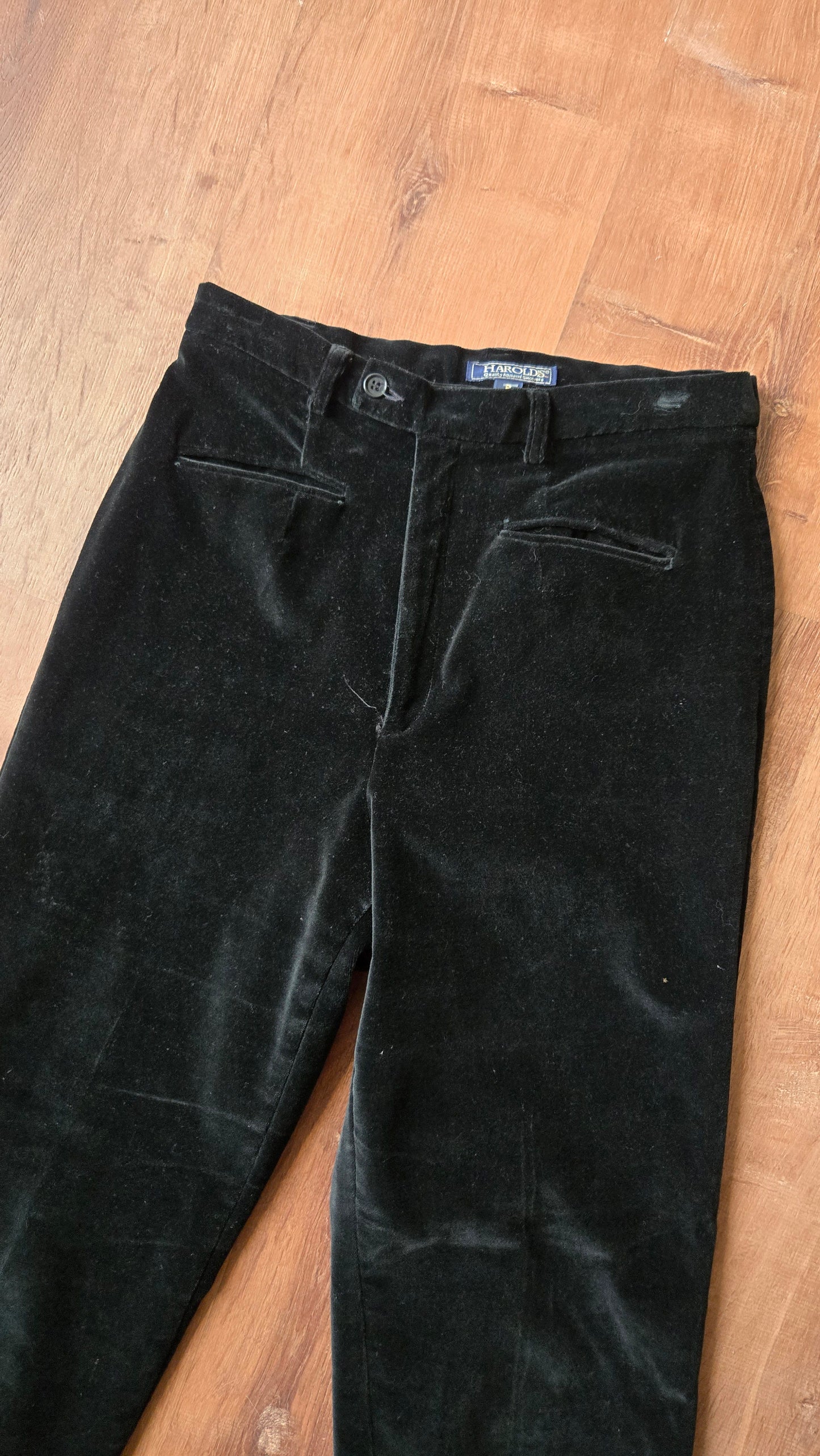 Harold's high waist black velvet pants