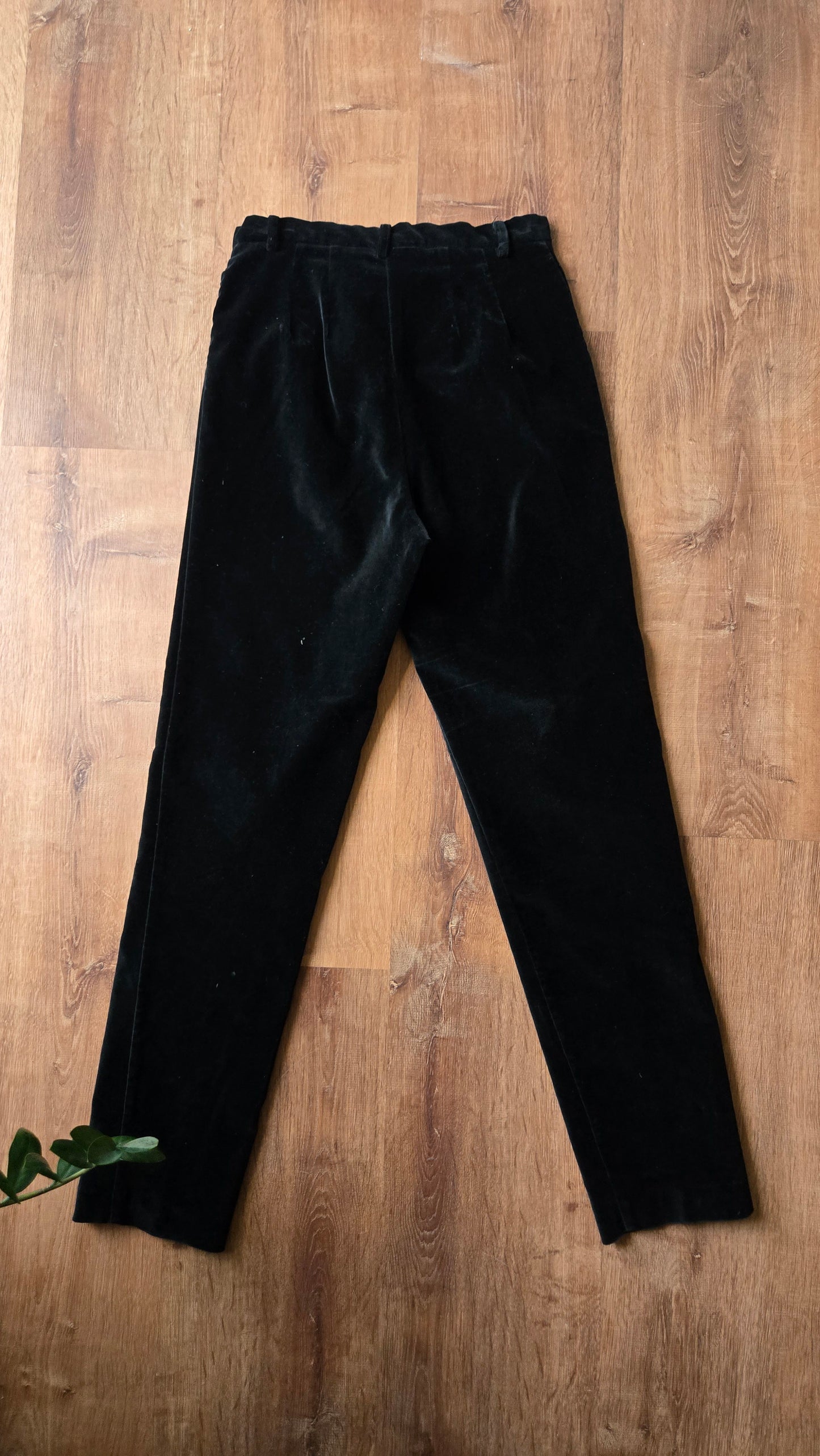 Harold's high waist black velvet pants