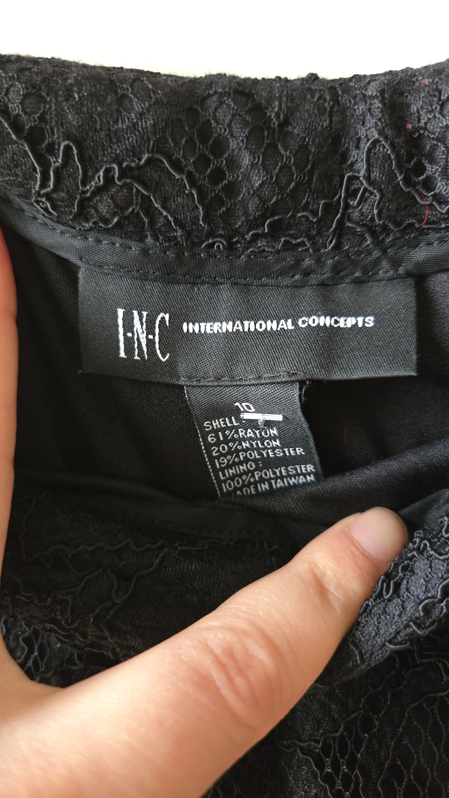 INC black lace flares