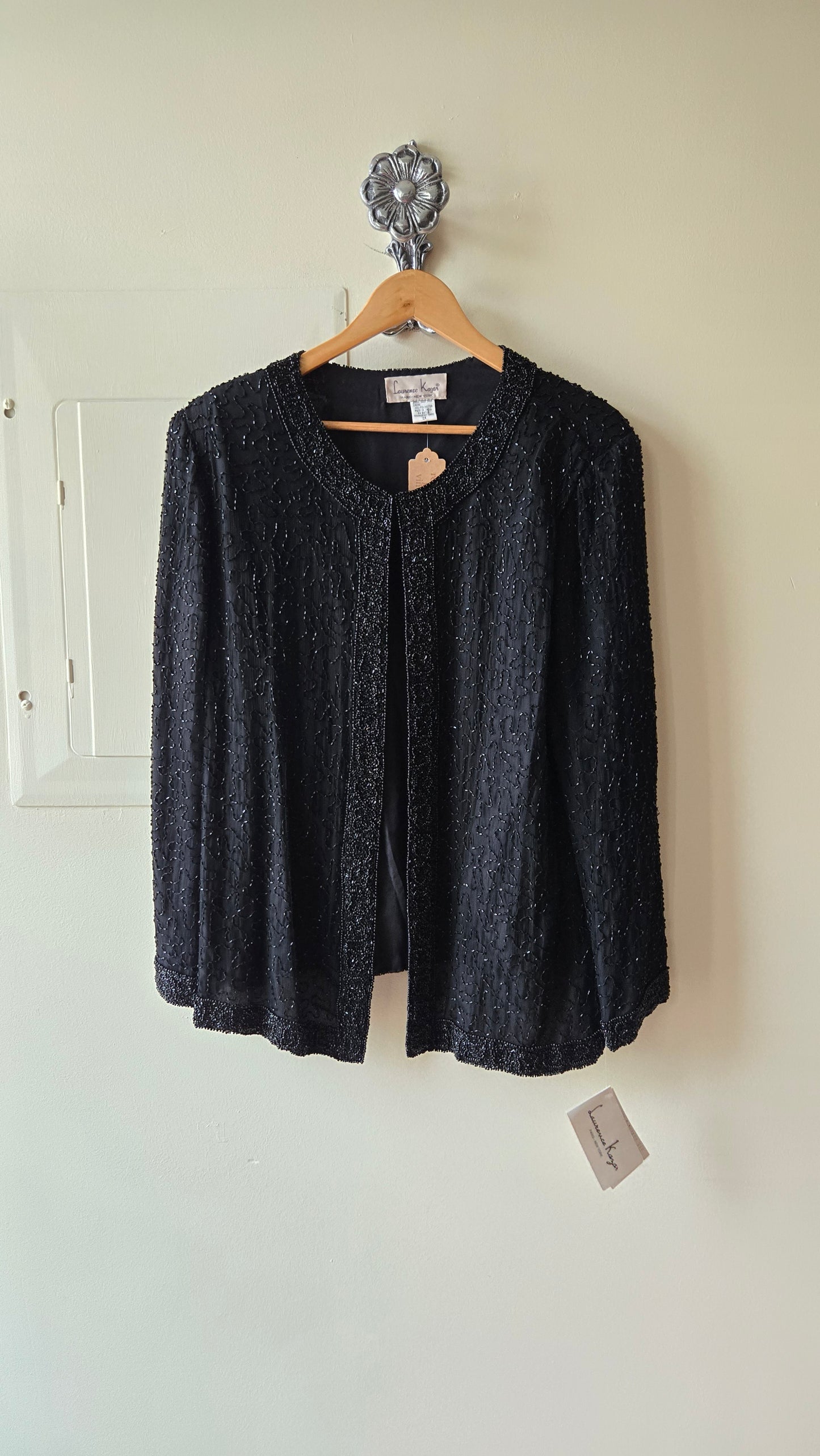 Lawrence Kazar black beaded jacket
