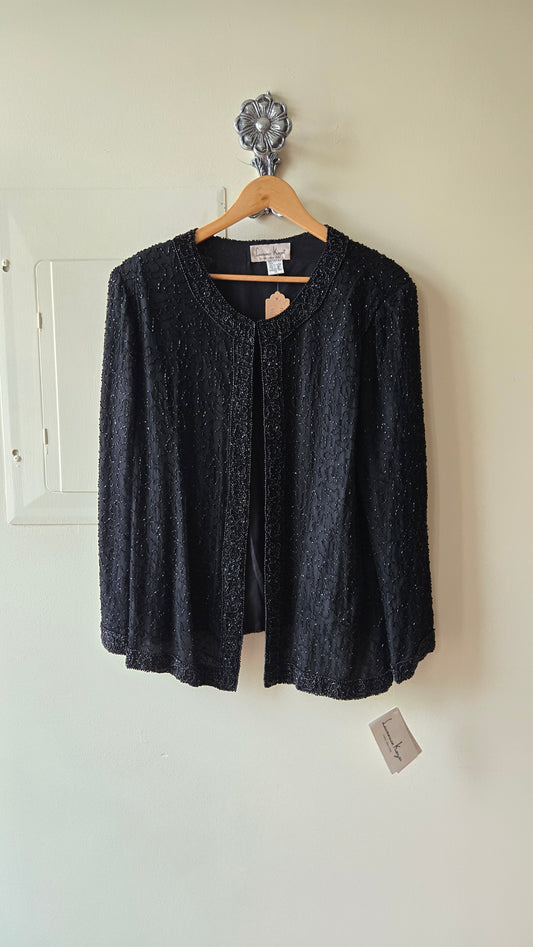 Lawrence Kazar black beaded jacket